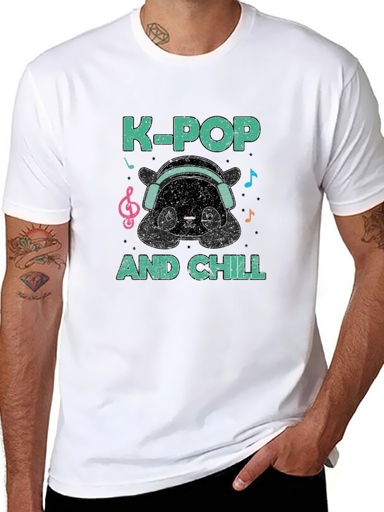 Camiseta Hombre K-Pop and Chill Panda