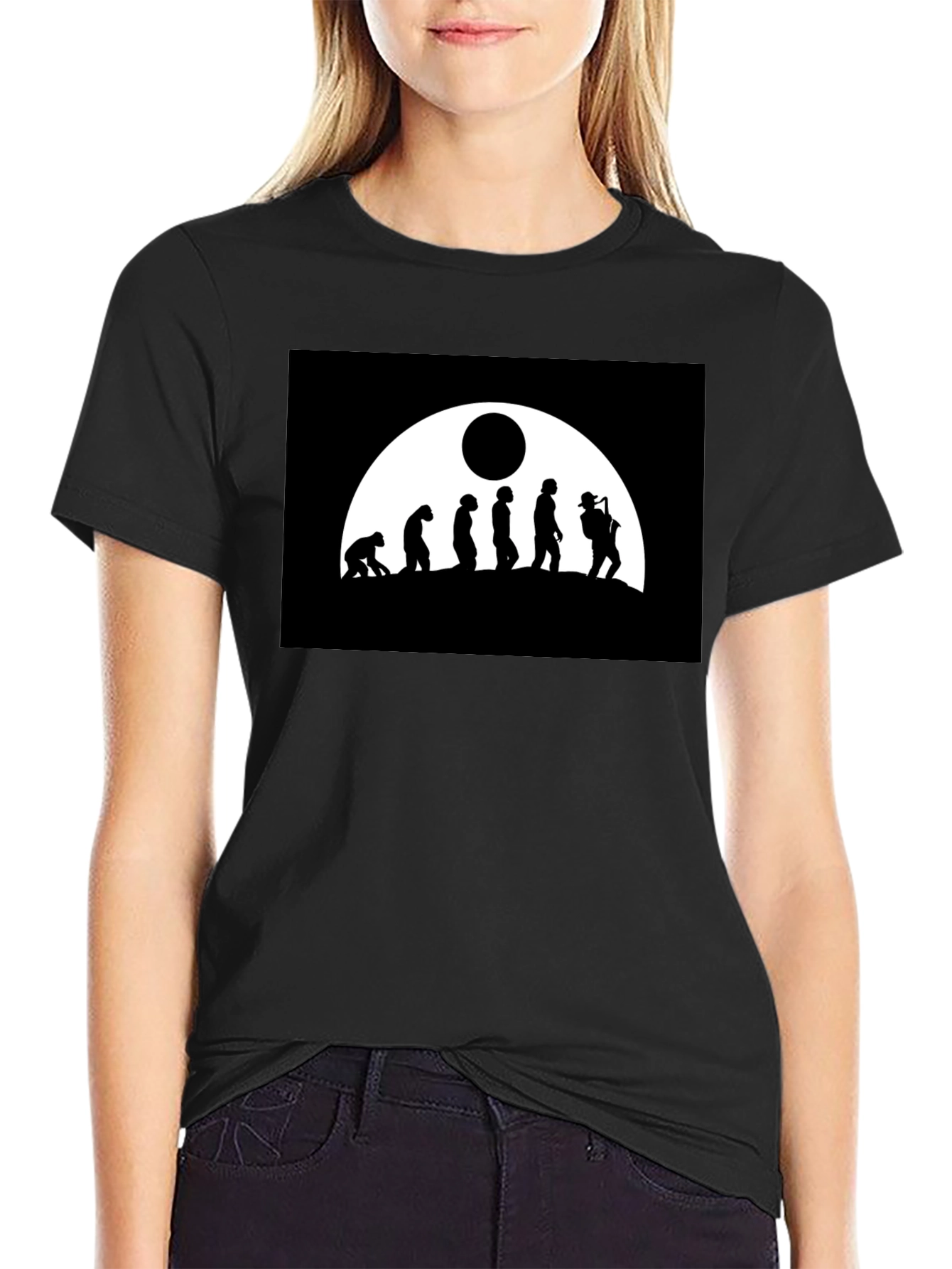 Camiseta Negra Hombre - Evolución del Músico