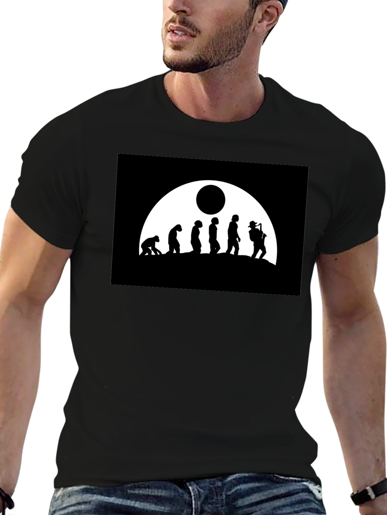 Camiseta Negra Hombre - Evolución del Músico