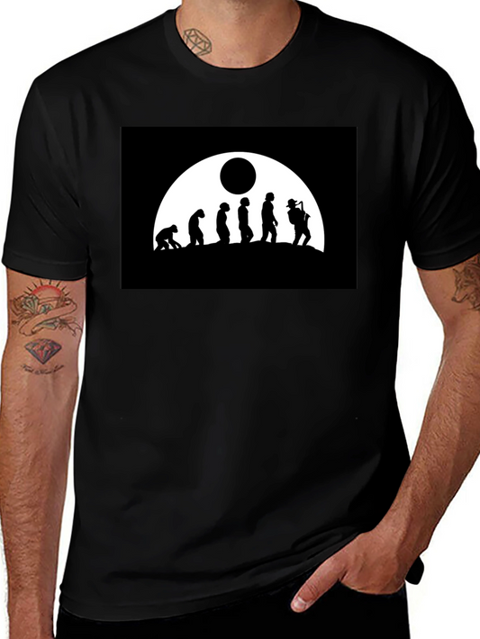 Camiseta Negra Hombre - Evolución del Músico