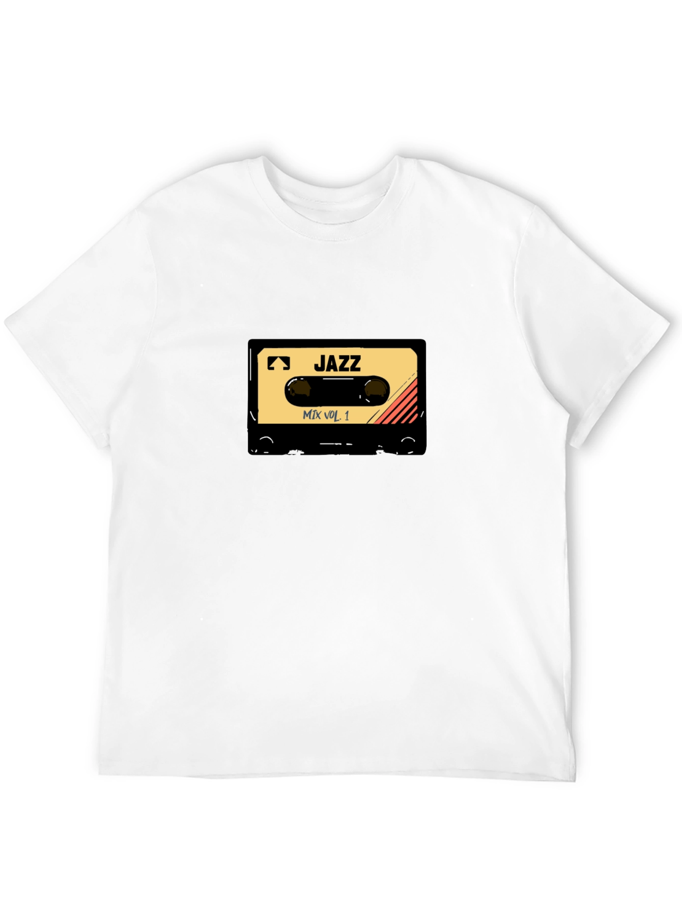 Camiseta Negra con Diseño de Cassette Jazz