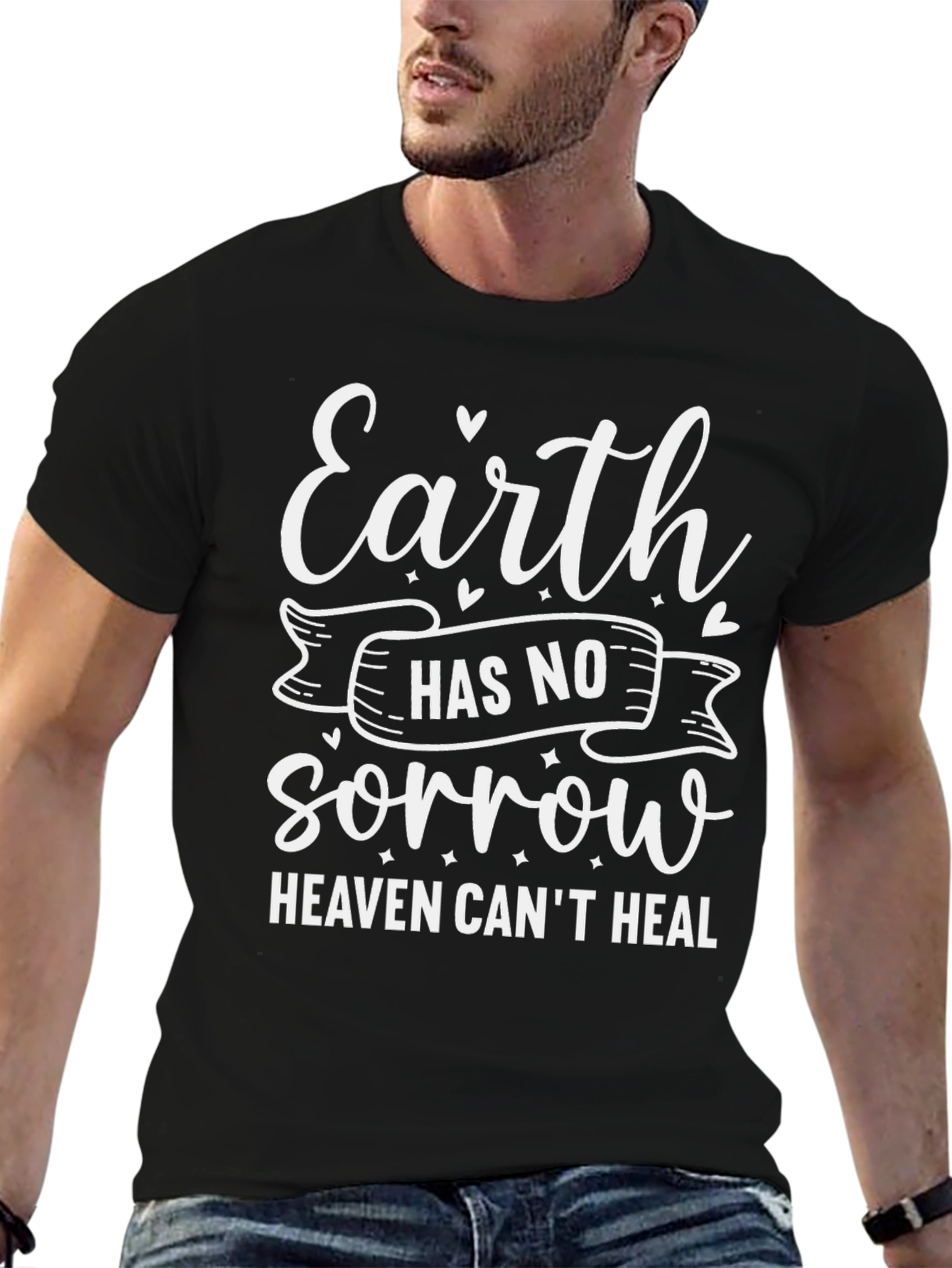 Camiseta Negra con Diseño Inspirador