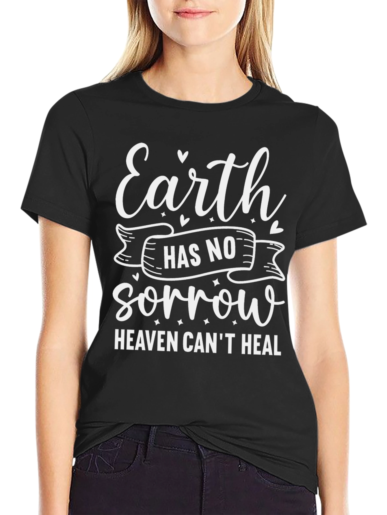 Camiseta Negra con Diseño Inspirador