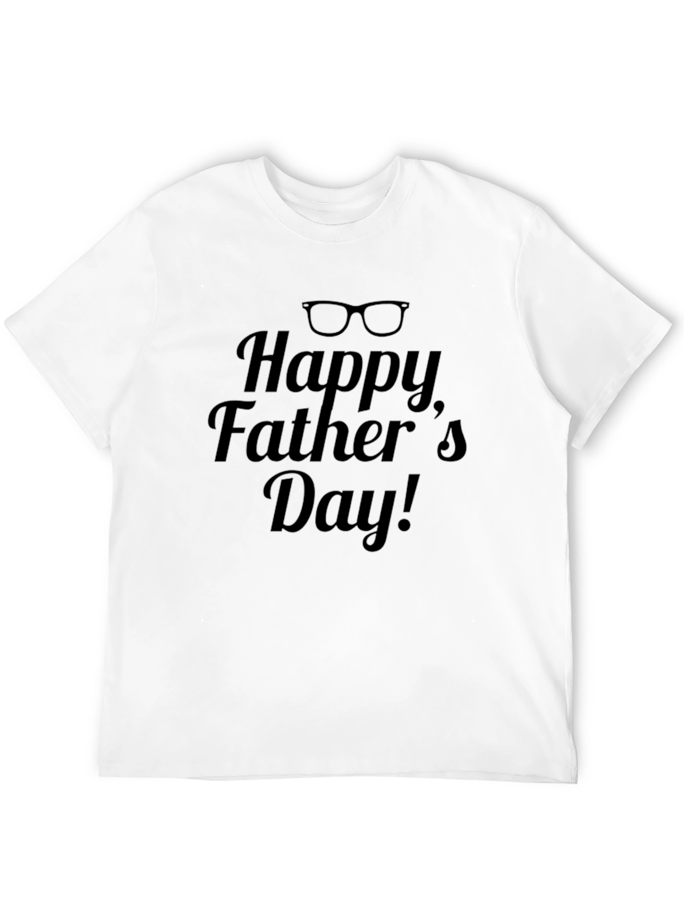 Camiseta Negra Feliz Día del Padre con Gafas