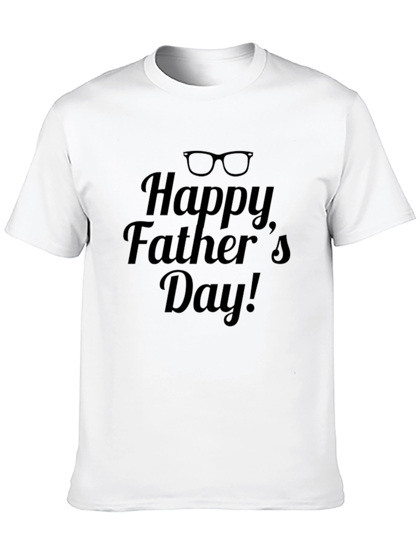 Camiseta Negra Feliz Día del Padre con Gafas