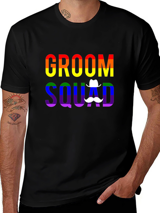 Camiseta Groom Squad Orgullo LGBT