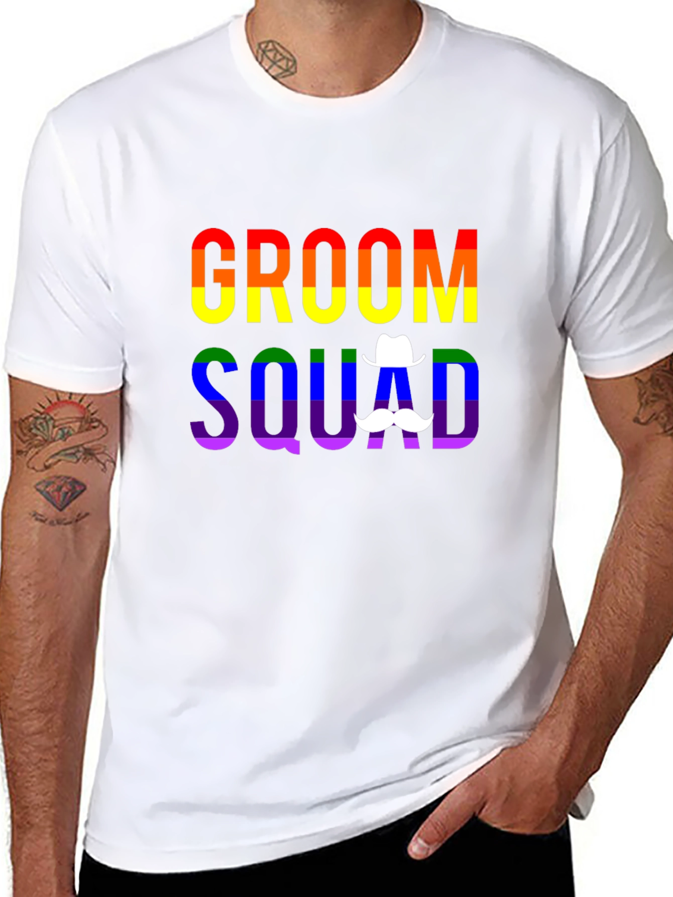 Camiseta Groom Squad Orgullo LGBT