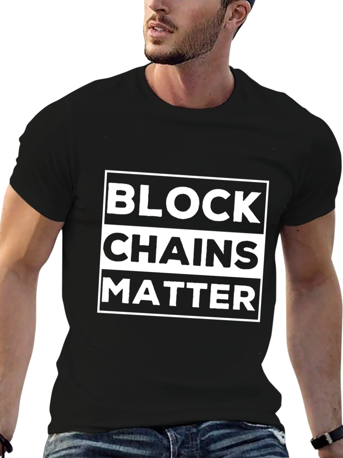 Camiseta Negra Blockchains Matter