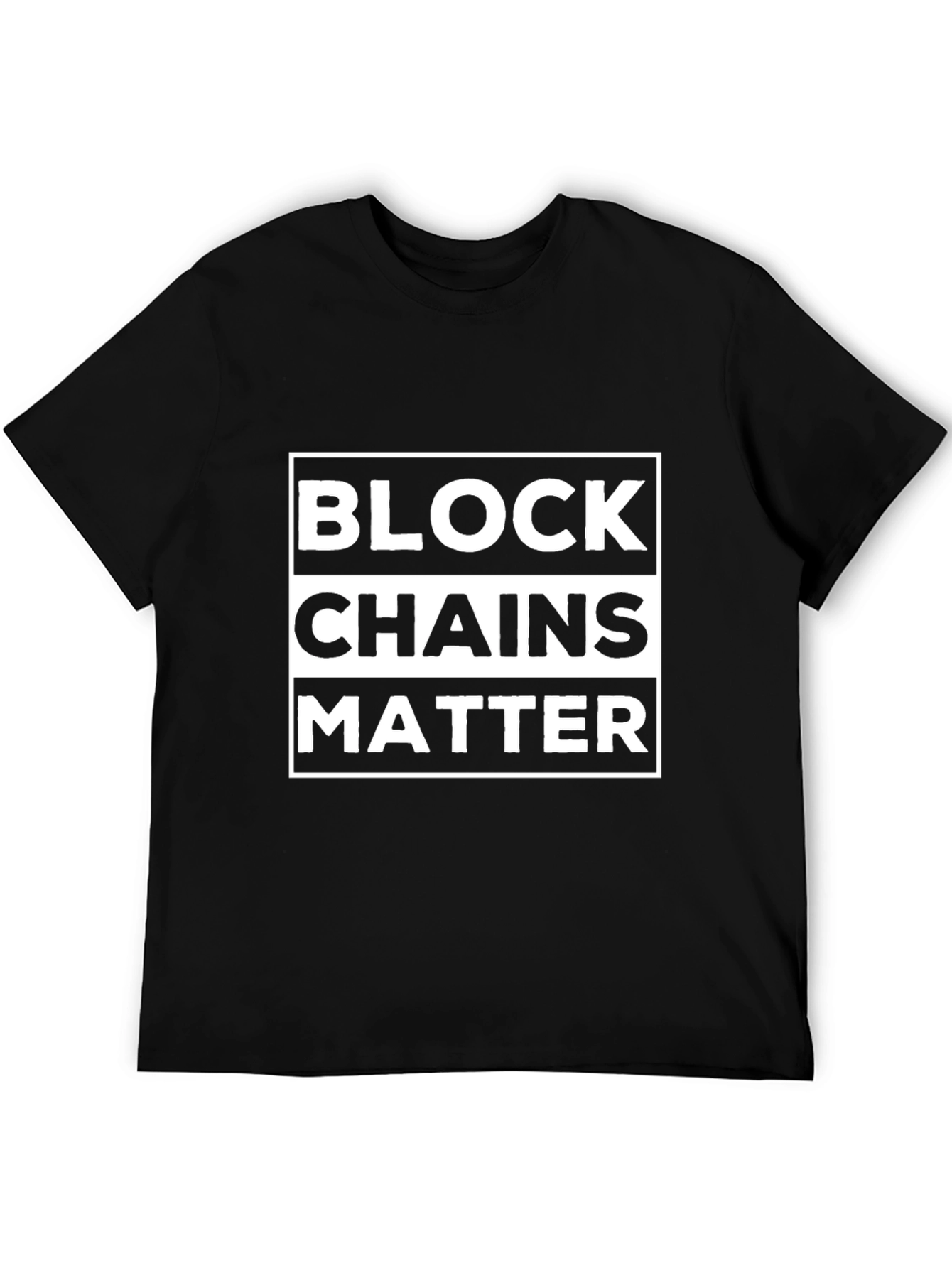 Camiseta Negra Blockchains Matter