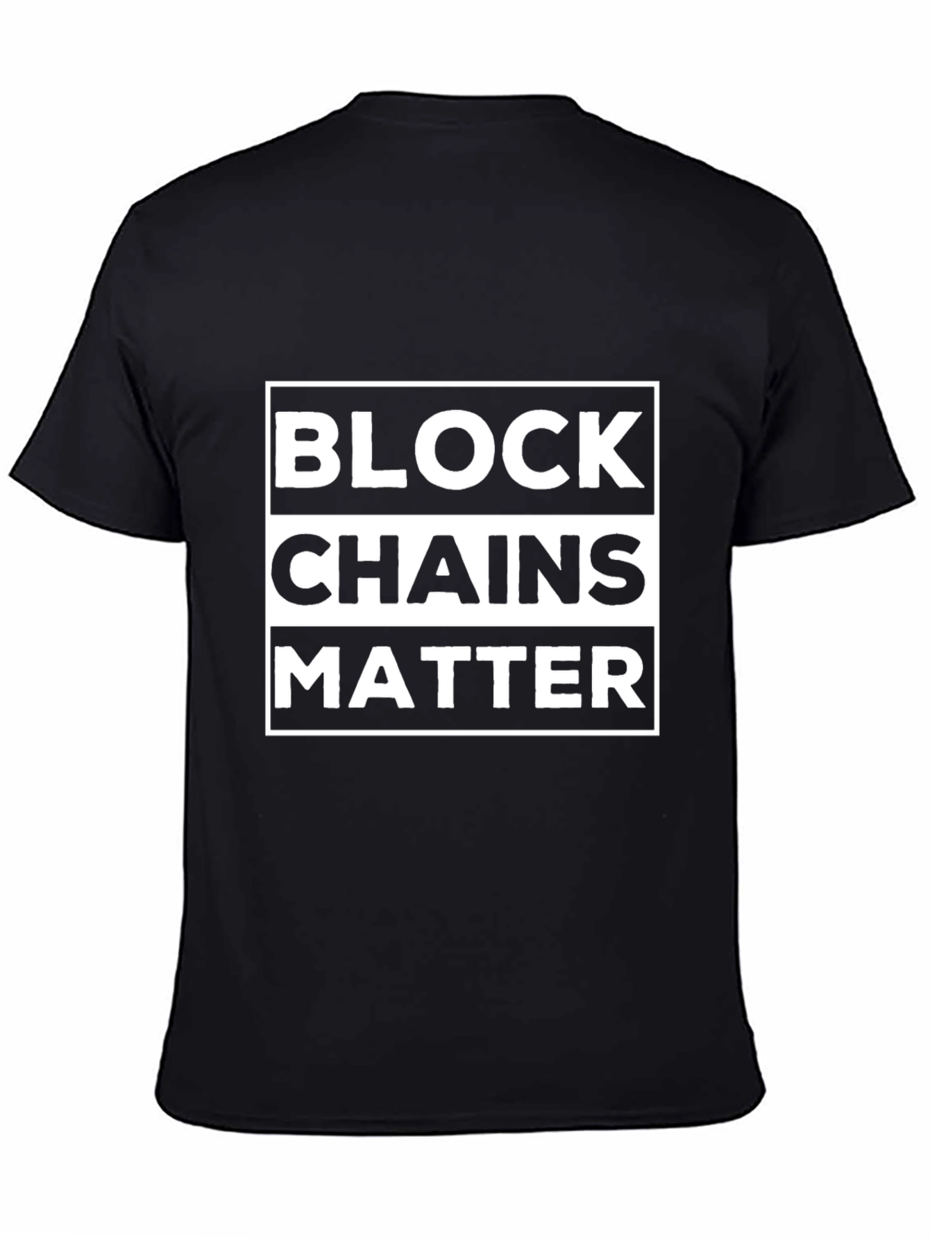 Camiseta Negra Blockchains Matter