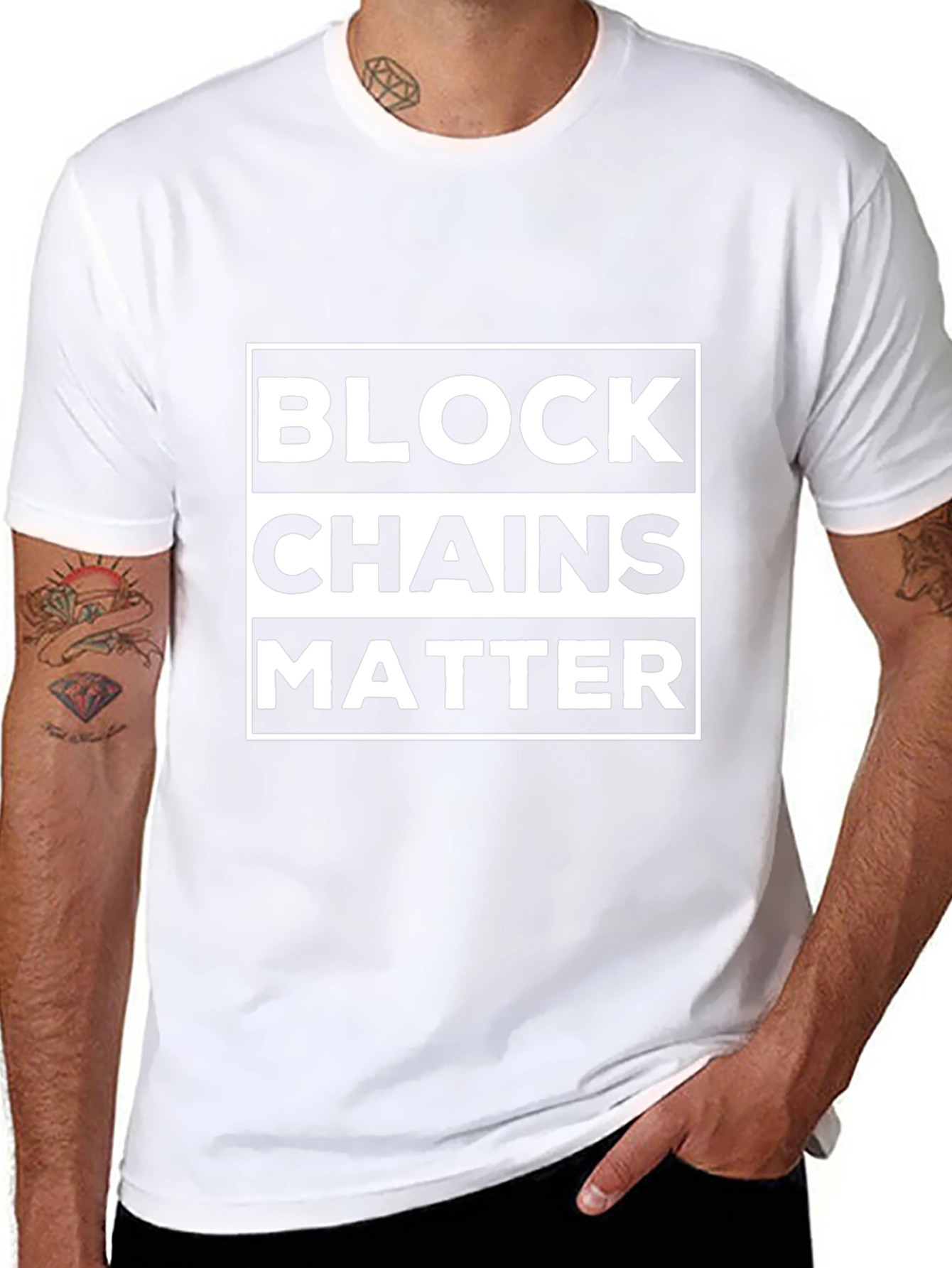 Camiseta Negra Blockchains Matter
