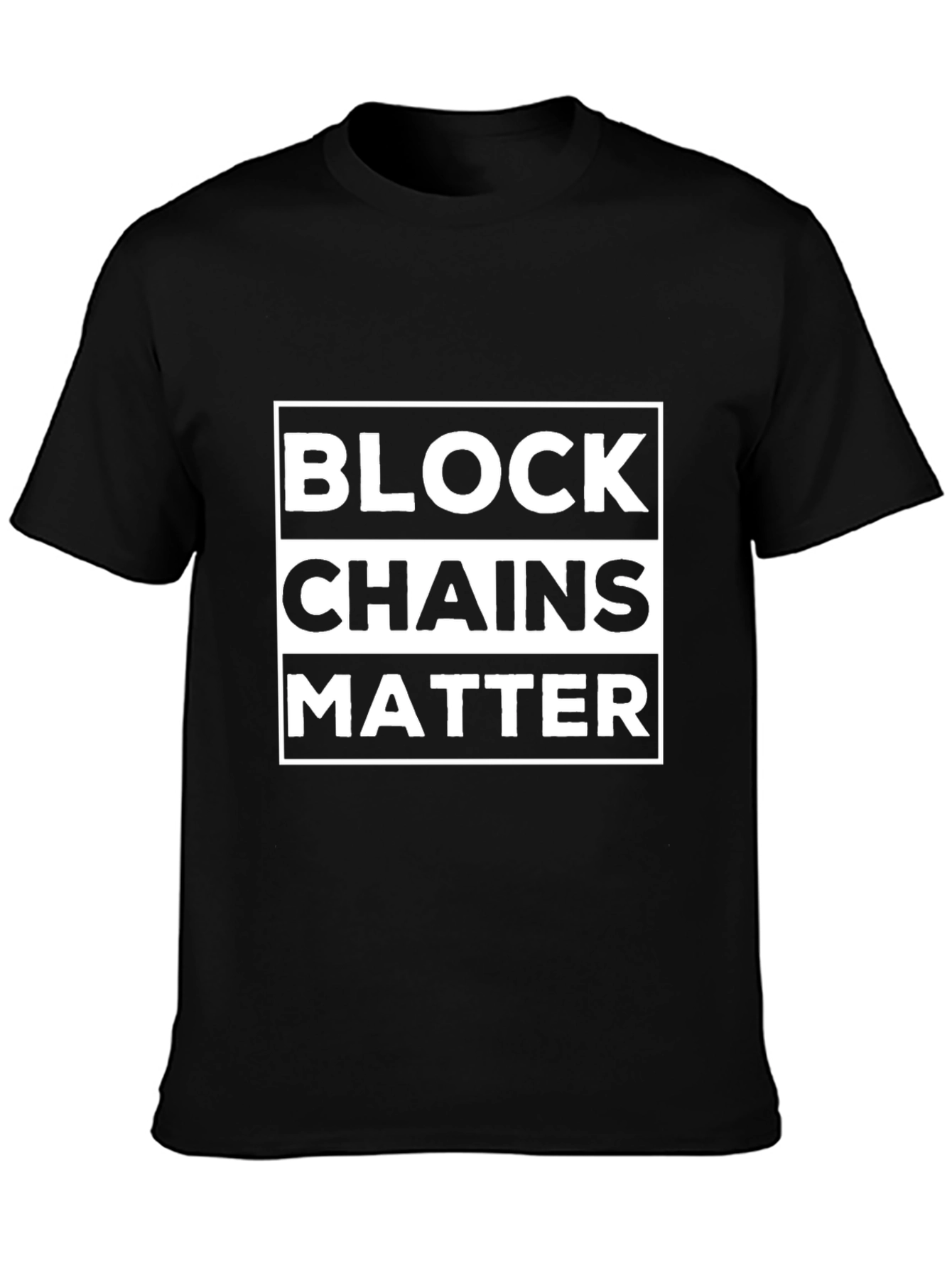 Camiseta Negra Blockchains Matter