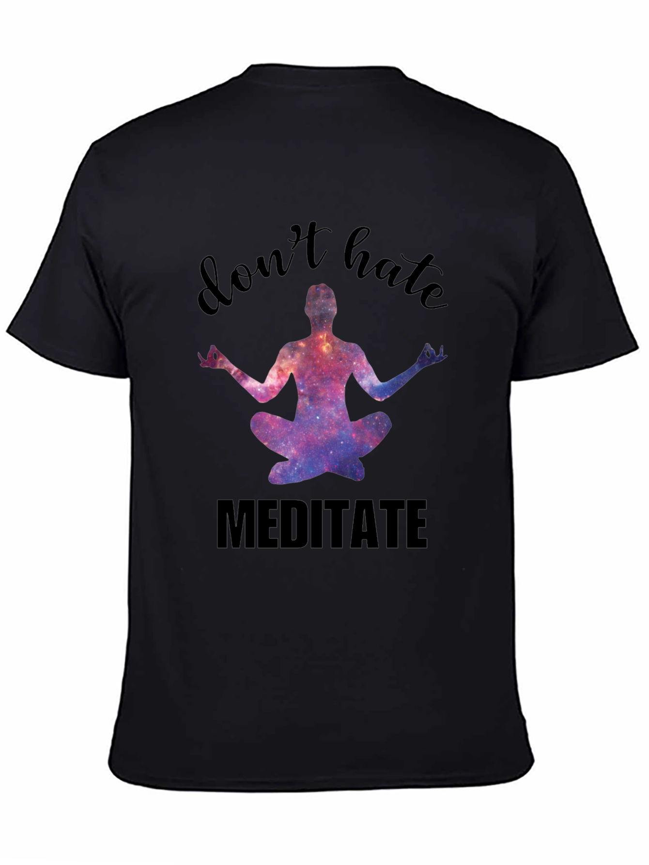 Camiseta Negra Meditación No Odies Medita
