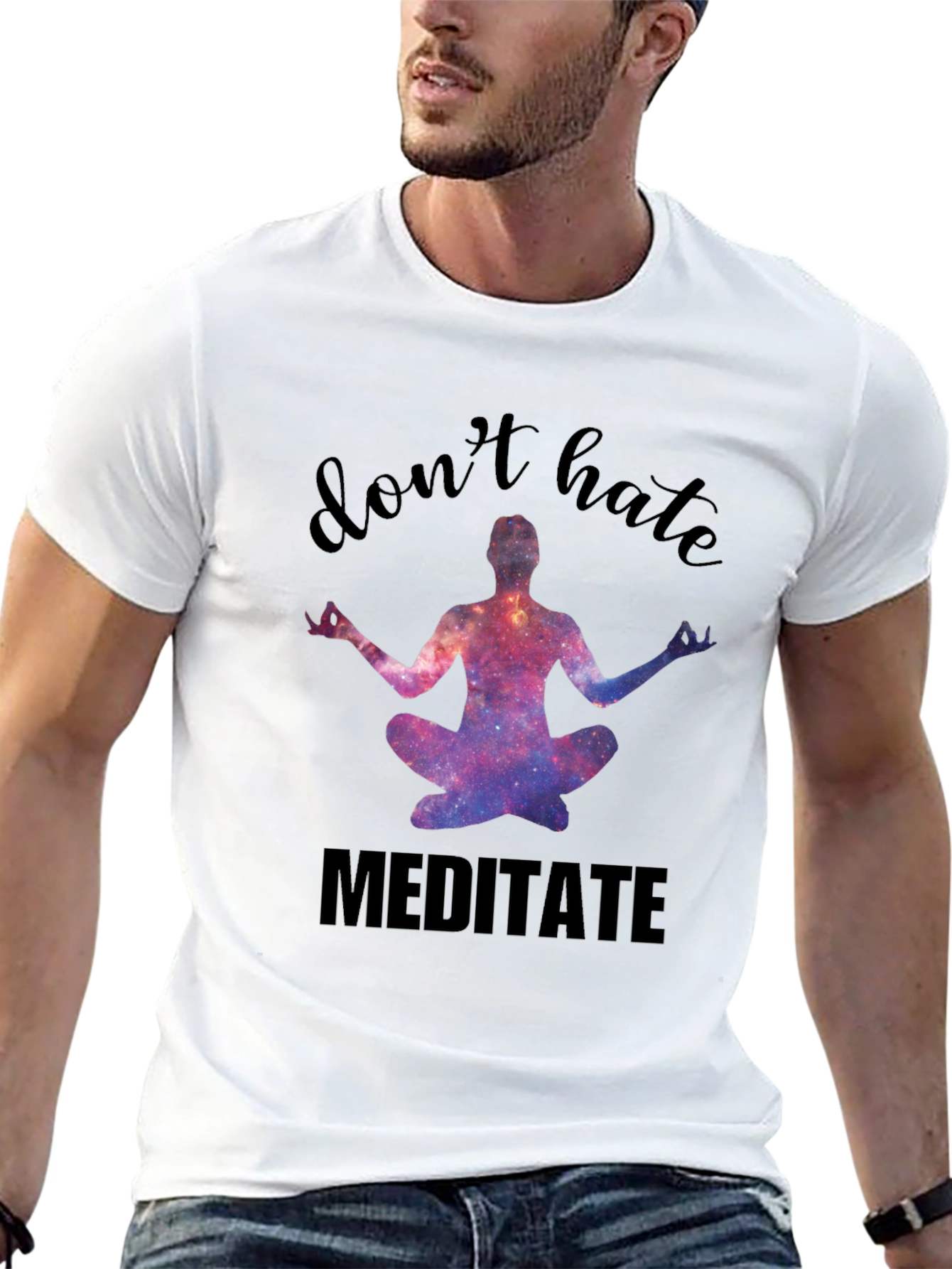Camiseta Negra Meditación No Odies Medita