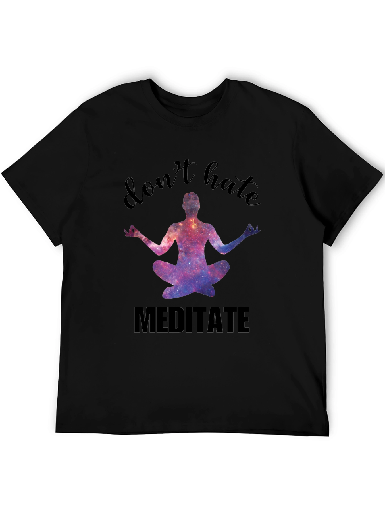 Camiseta Negra Meditación No Odies Medita