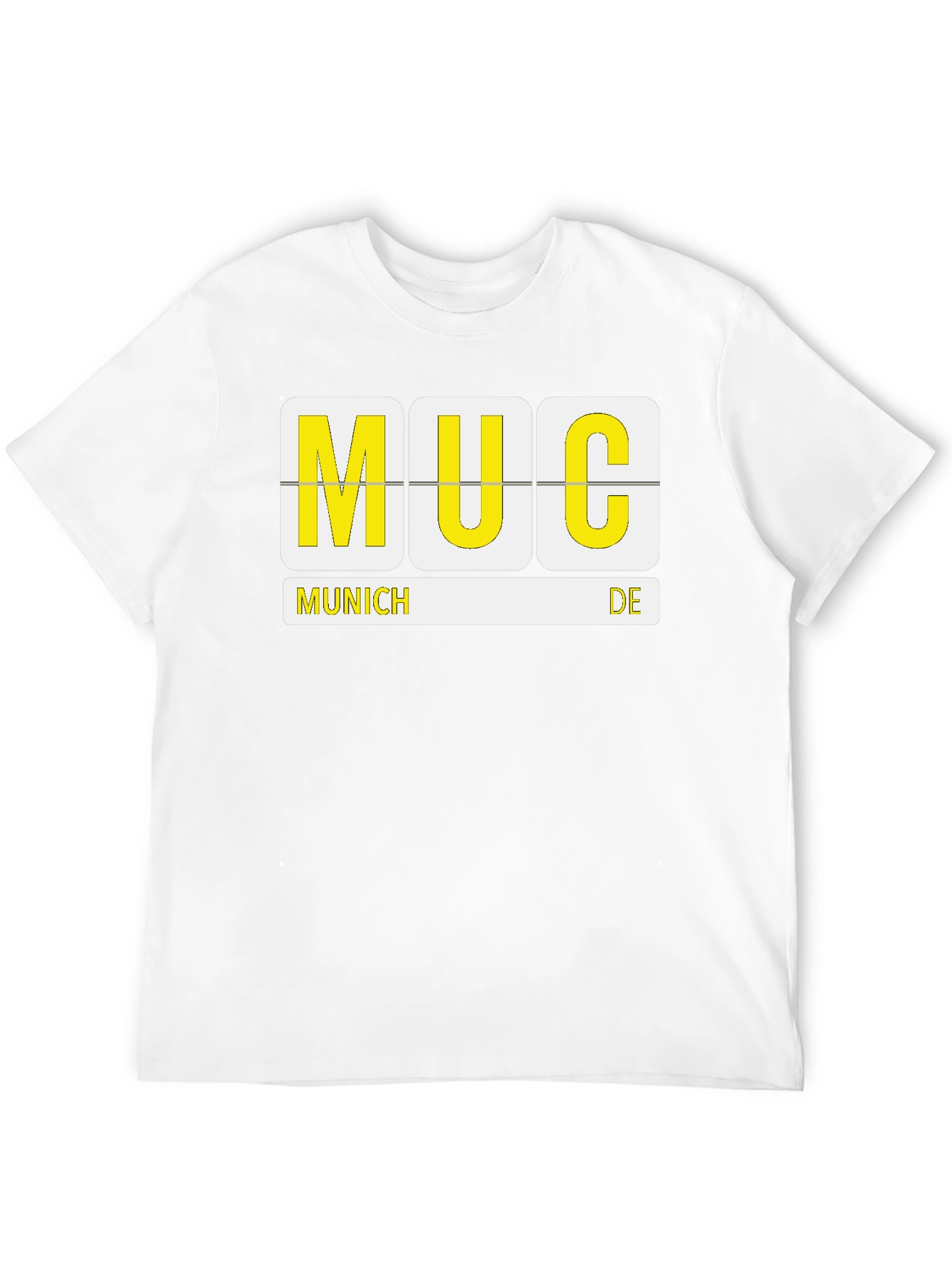 Camiseta Negra Munich MUC - Diseño Aeropuerto