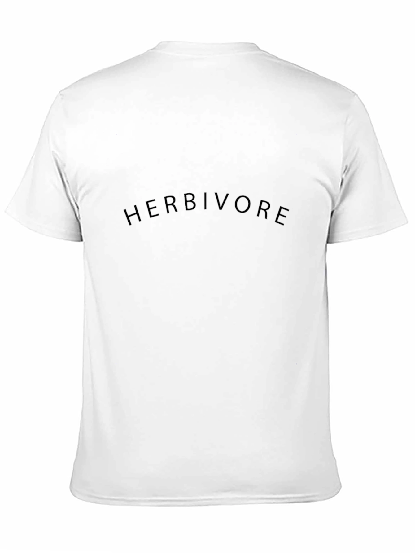 Camiseta Negra Herbívoro Casual Unisex