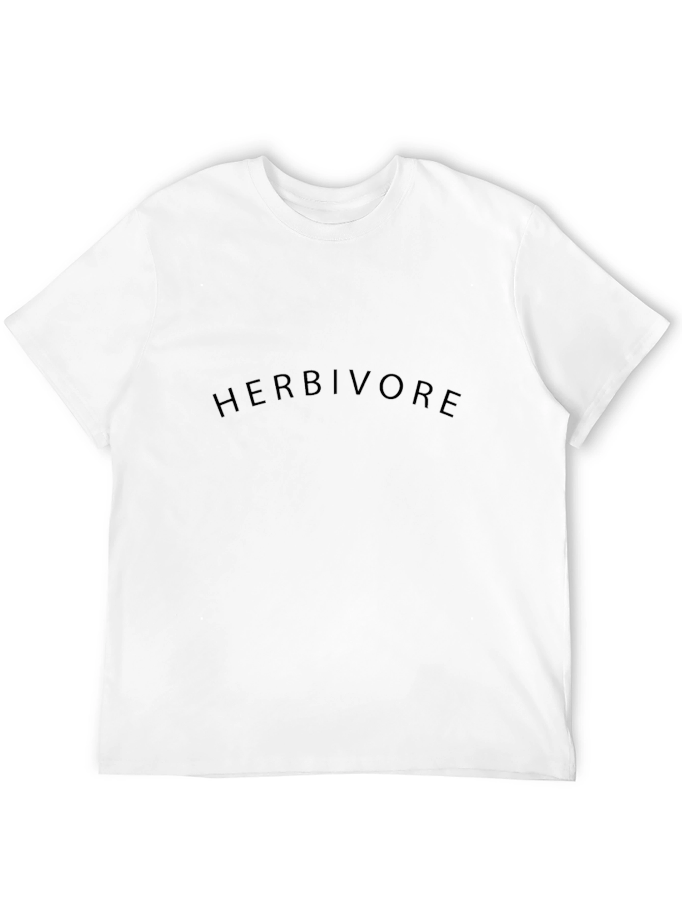 Camiseta Negra Herbívoro Casual Unisex