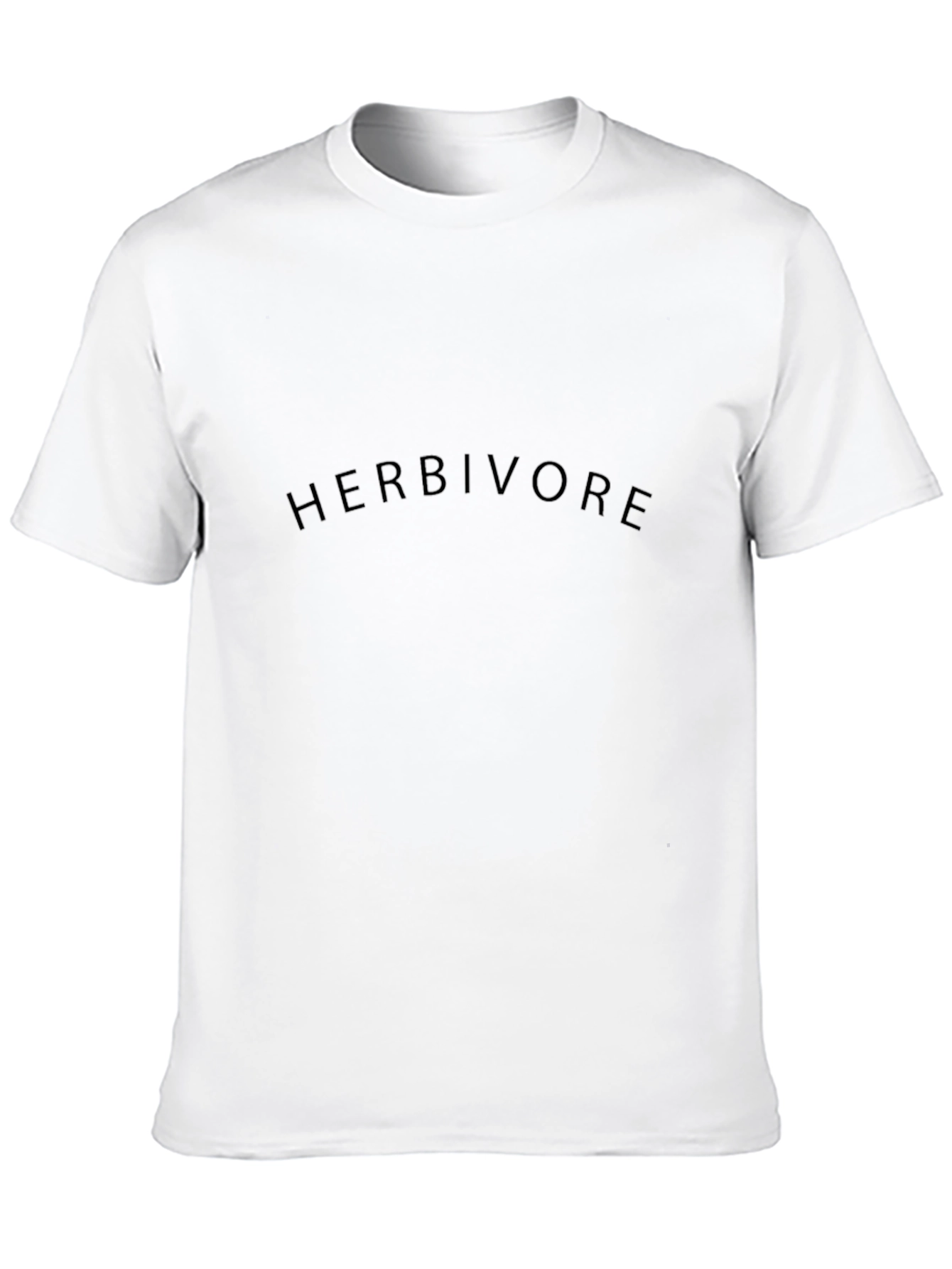 Camiseta Negra Herbívoro Casual Unisex
