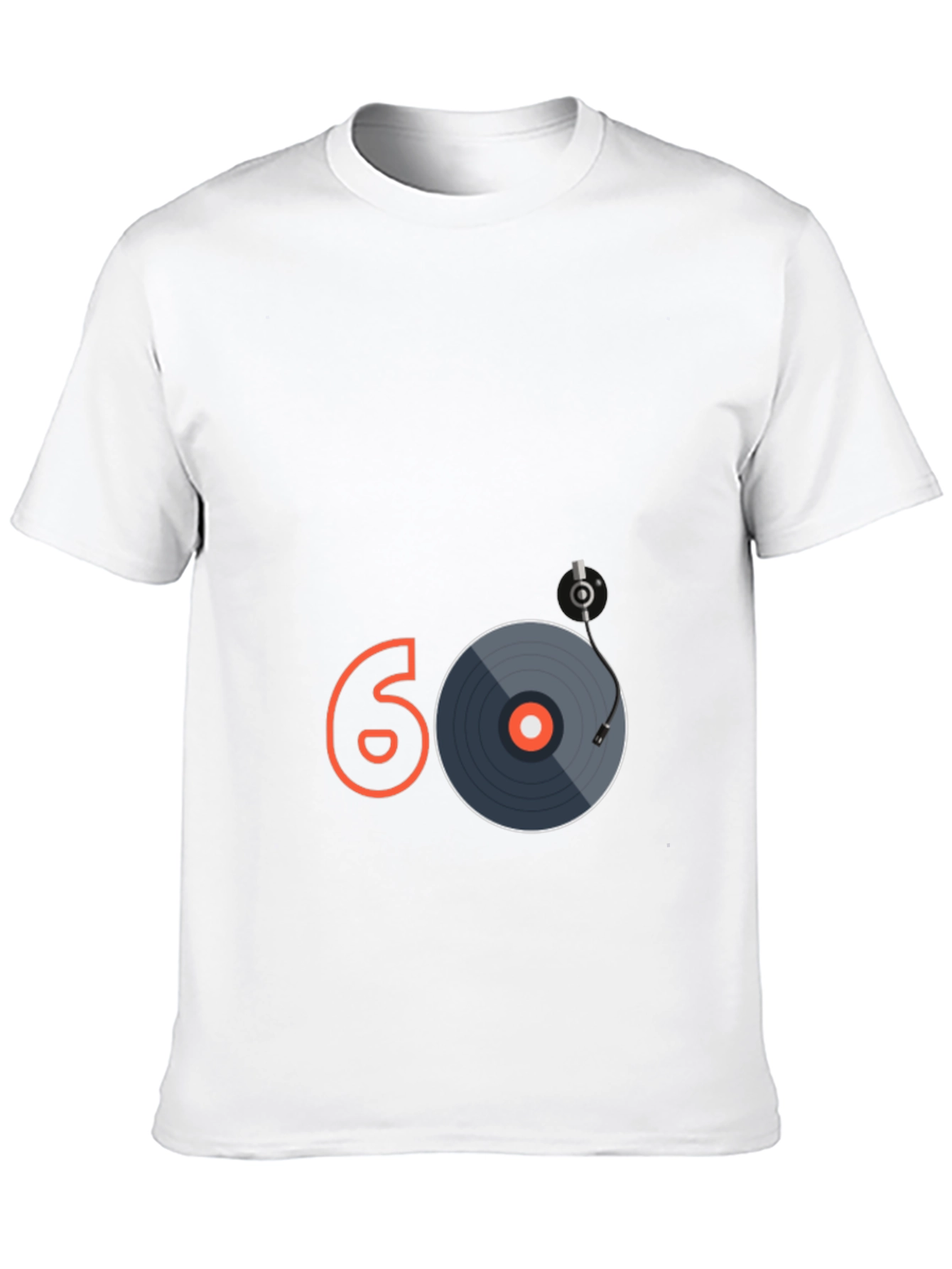 Camiseta Negra Diseño 60 Vinilo