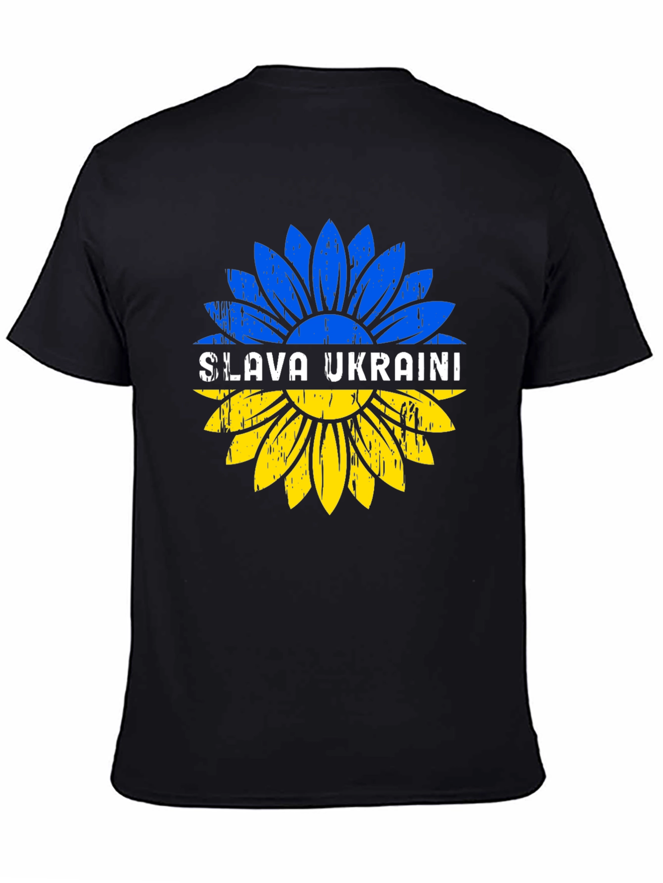 Camiseta Negra Slava Ukraini Girasol Ucraniano