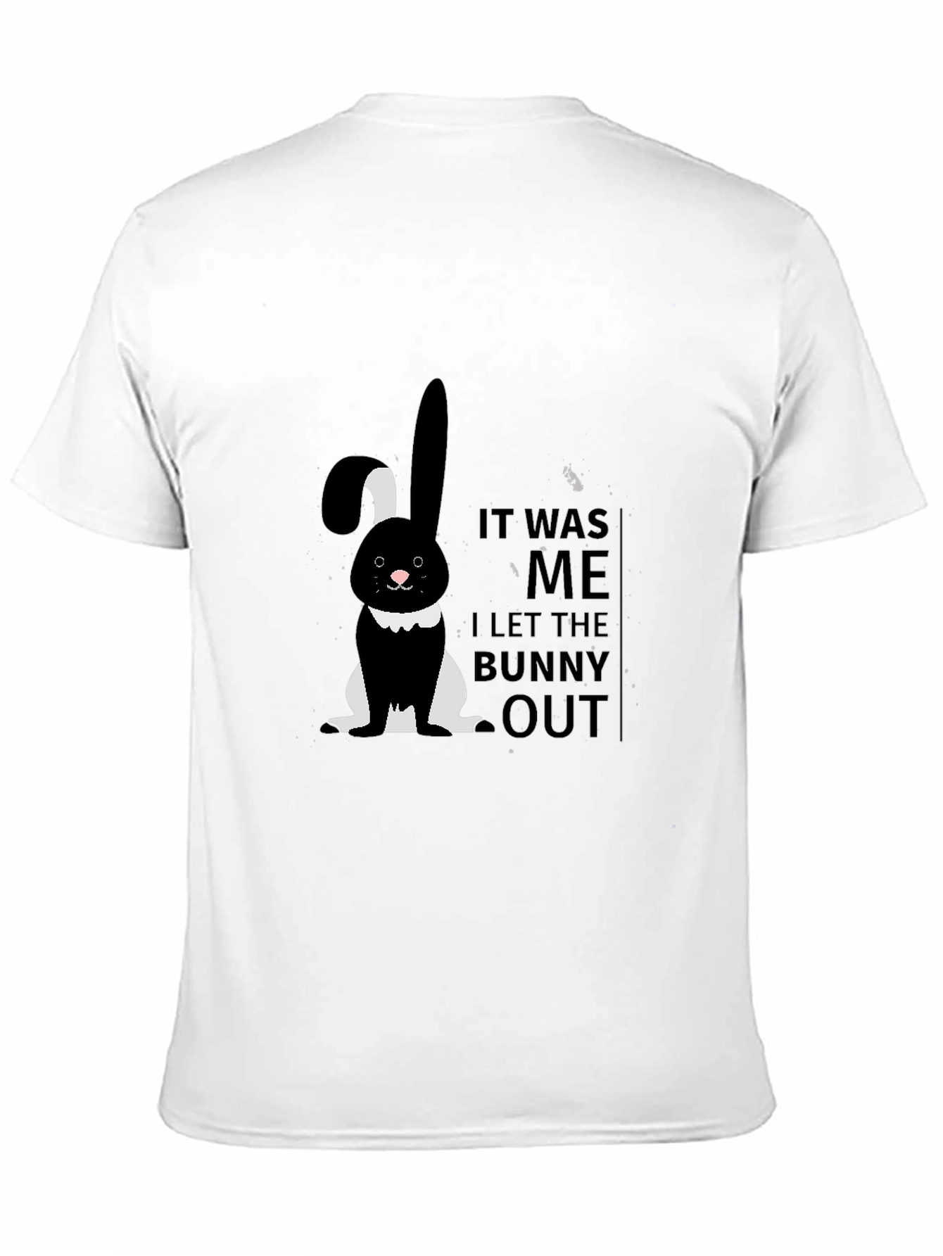 Camiseta Negra con Diseño de Conejo It Was Me