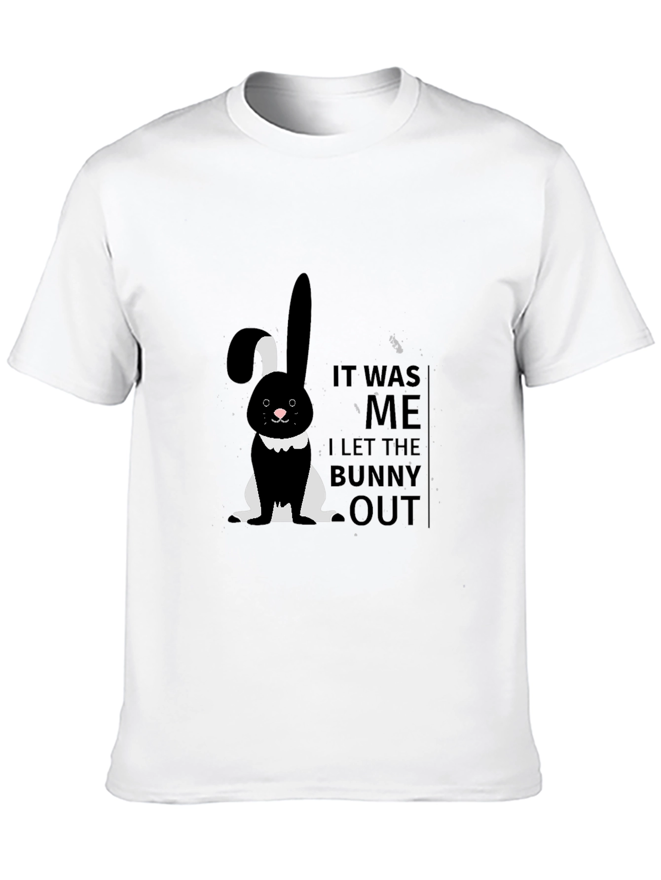 Camiseta Negra con Diseño de Conejo It Was Me