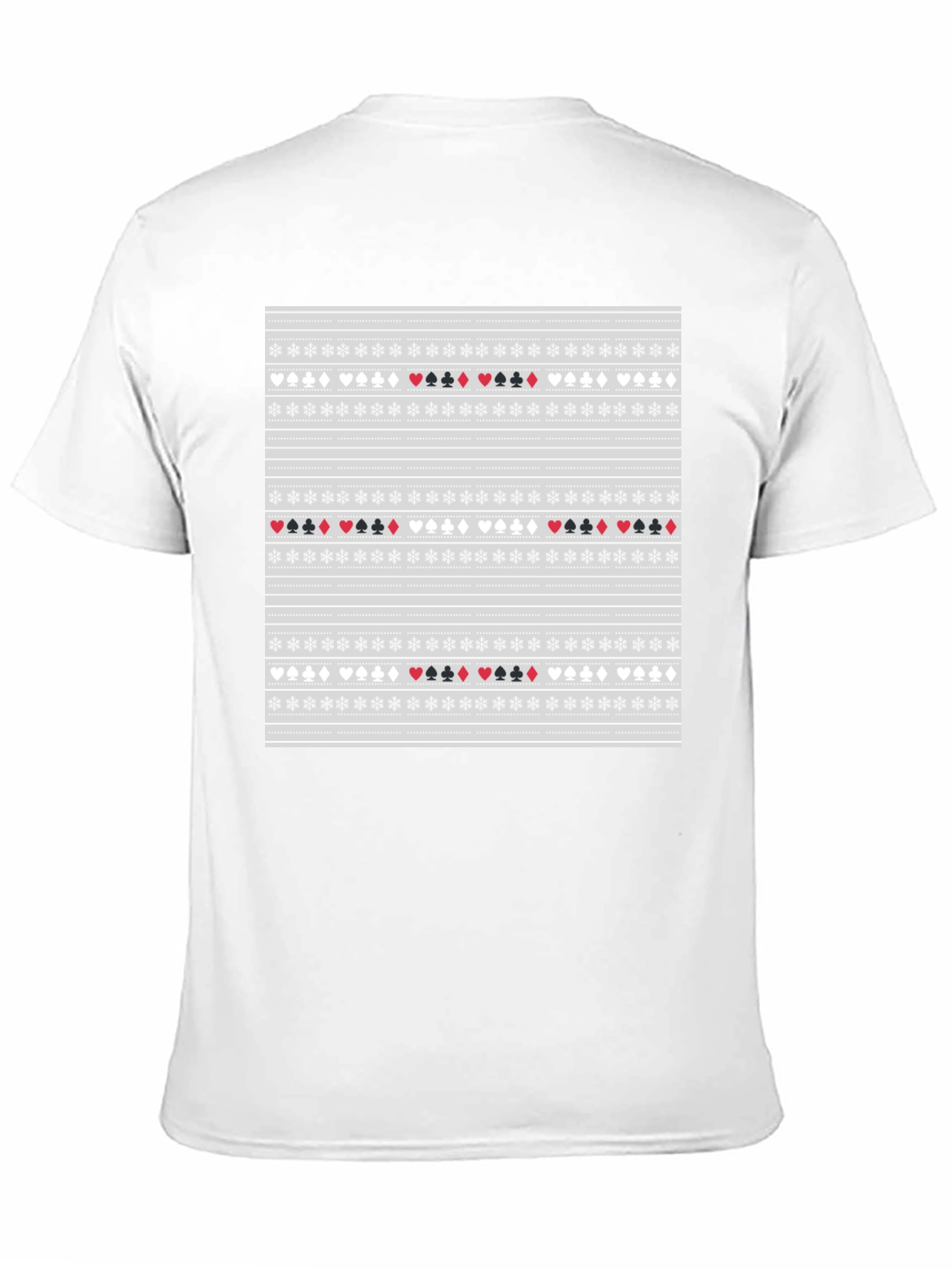 Camiseta Negra con Diseño de Cartas de Póker