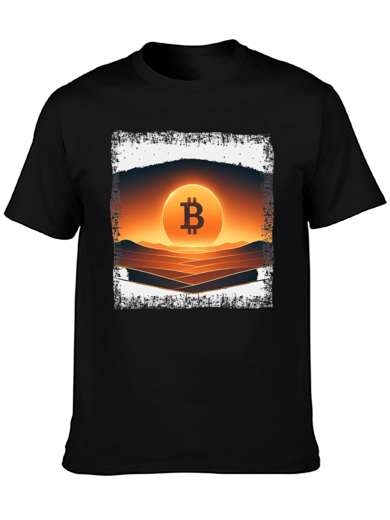 Camiseta Bitcoin Sunset para Hombre