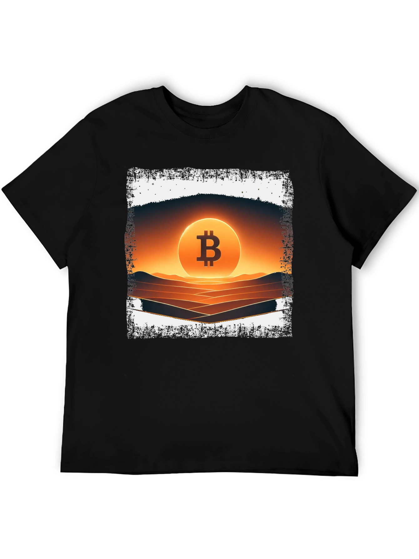 Camiseta Bitcoin Sunset para Hombre