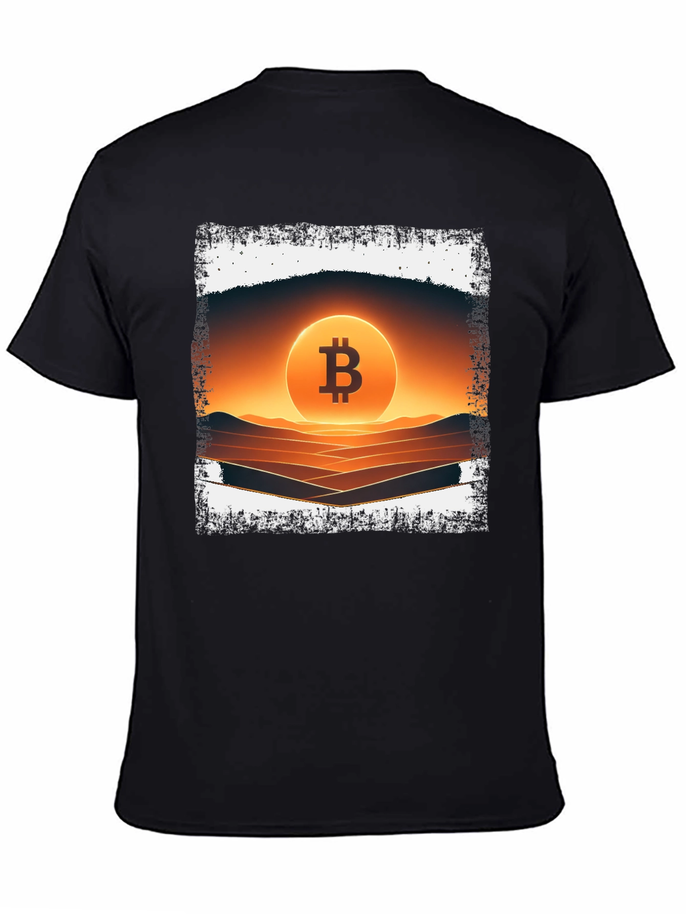 Camiseta Bitcoin Sunset para Hombre