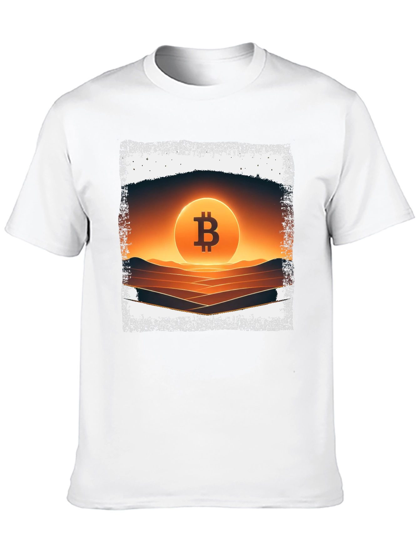 Camiseta Bitcoin Sunset para Hombre
