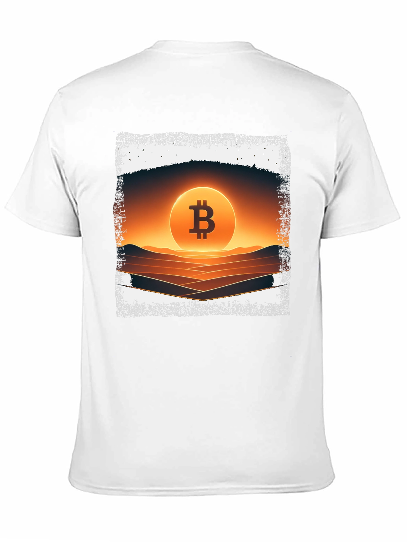Camiseta Bitcoin Sunset para Hombre