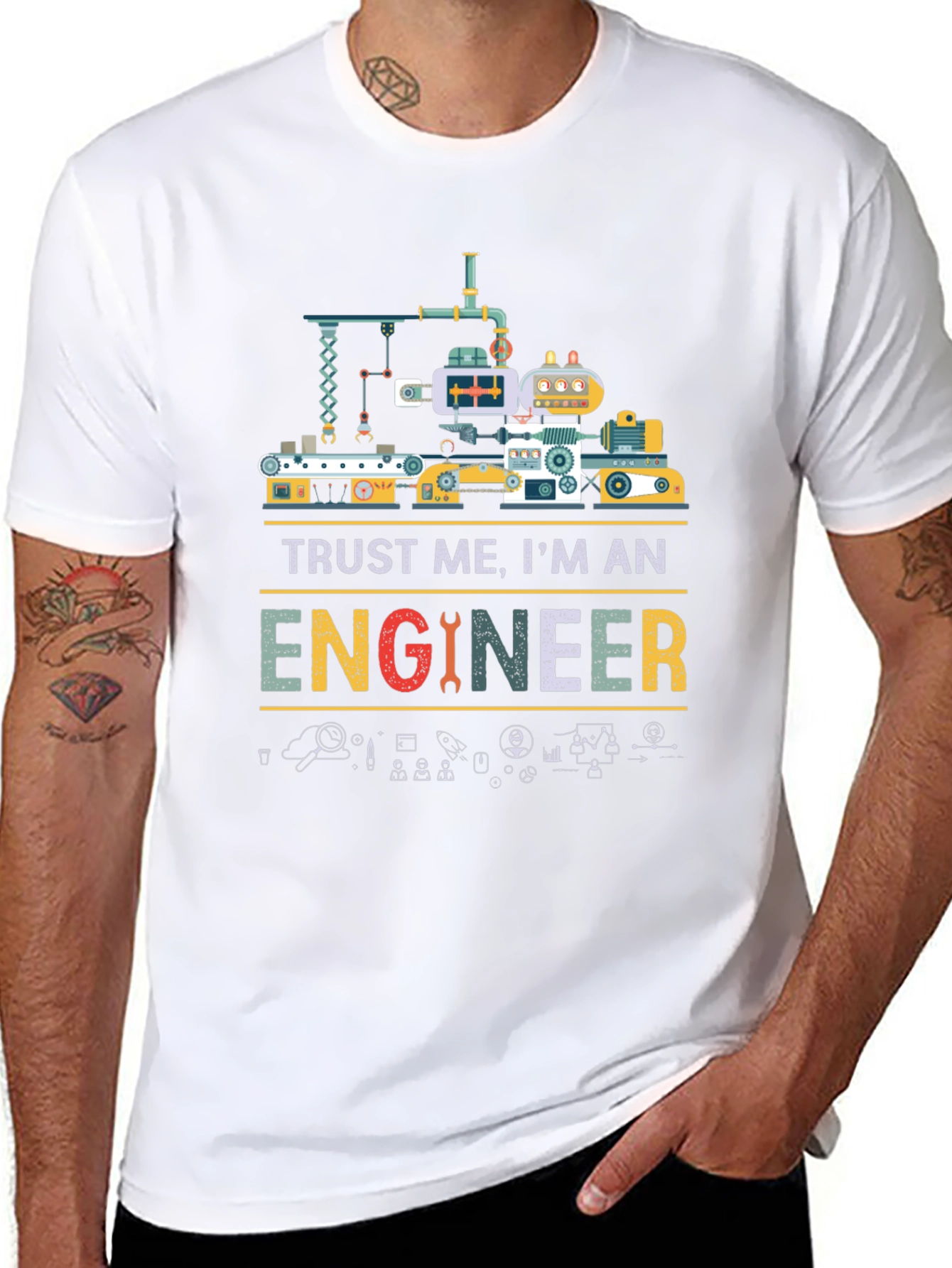 Camiseta Negra Trust Me Im An Engineer