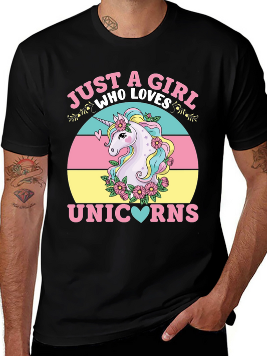 Camiseta Unicornio Just a Girl Who Loves Unicorns