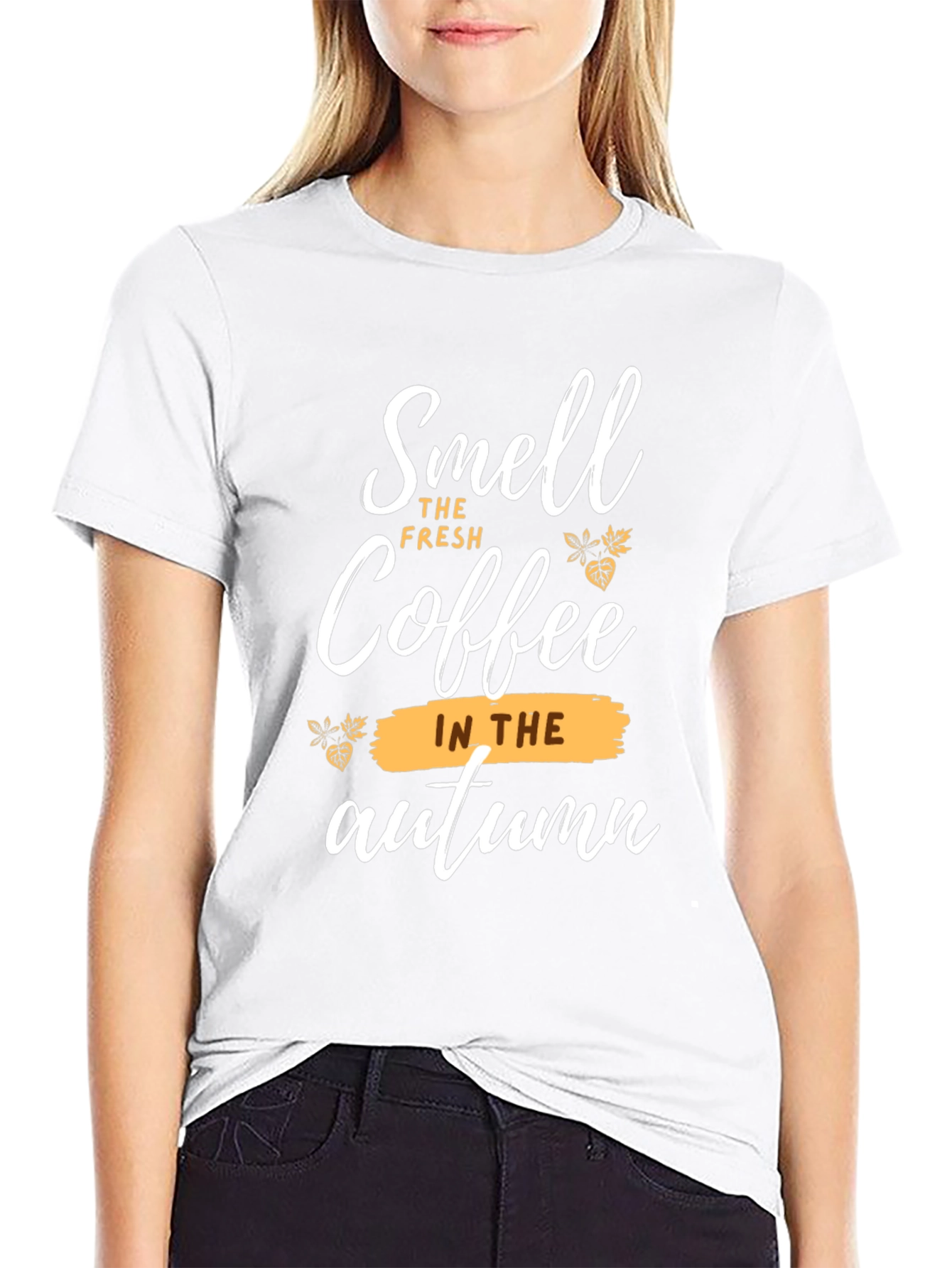 Camiseta Negra - Aroma a Café en Otoño