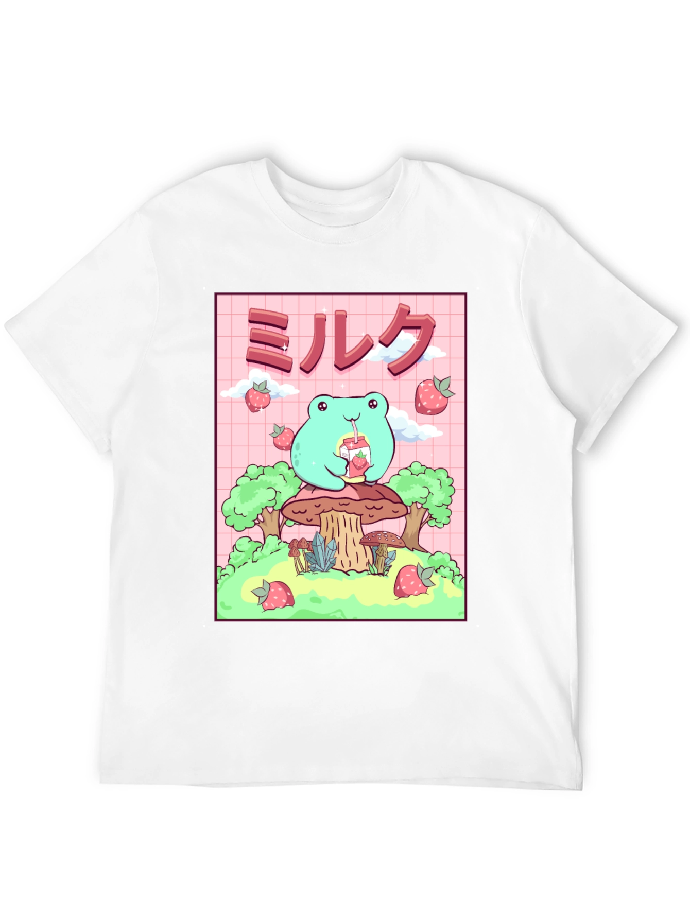 Camiseta Negra con Diseño de Rana Kawaii