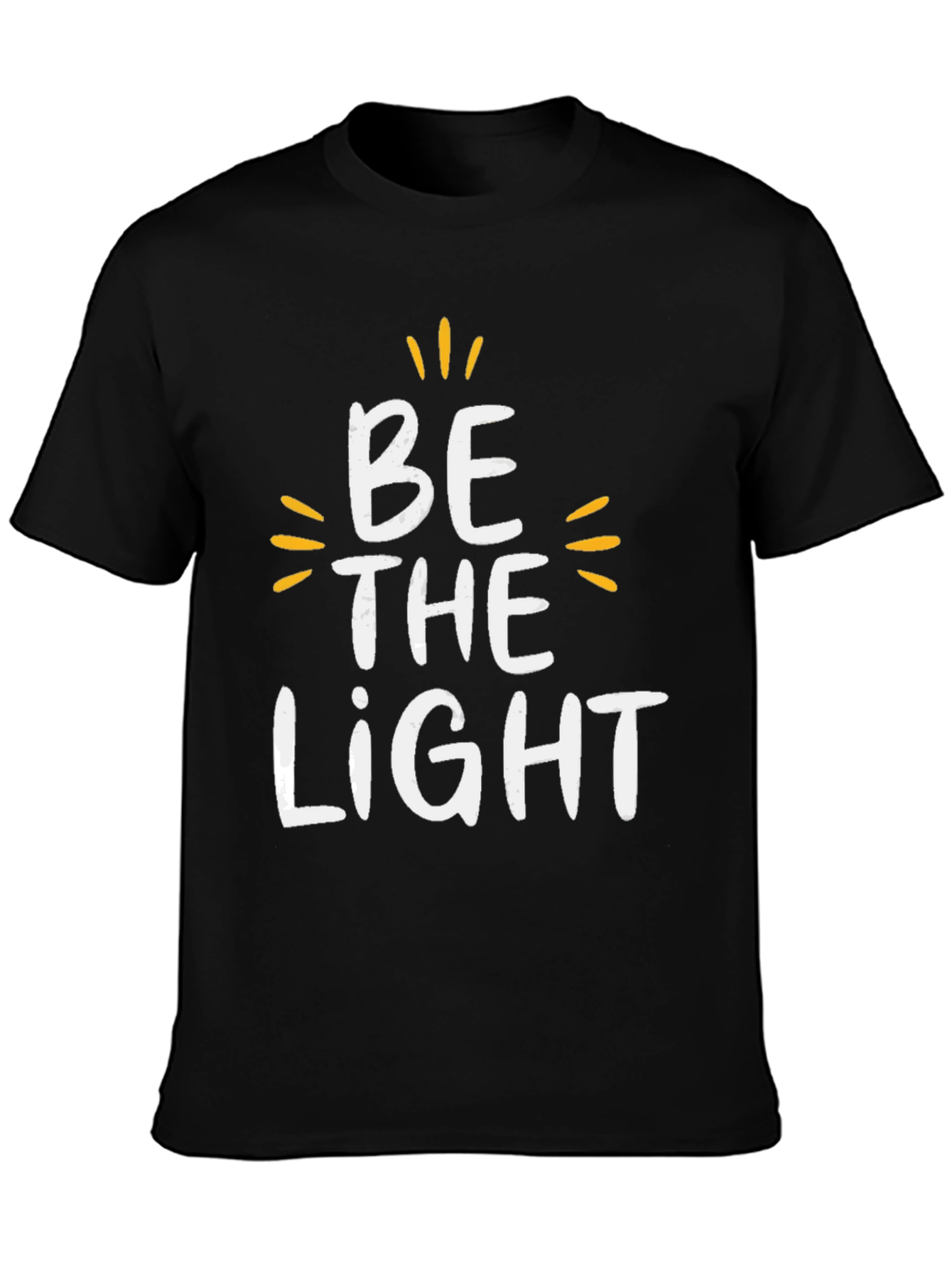 Camiseta Negra Be The Light para Hombre