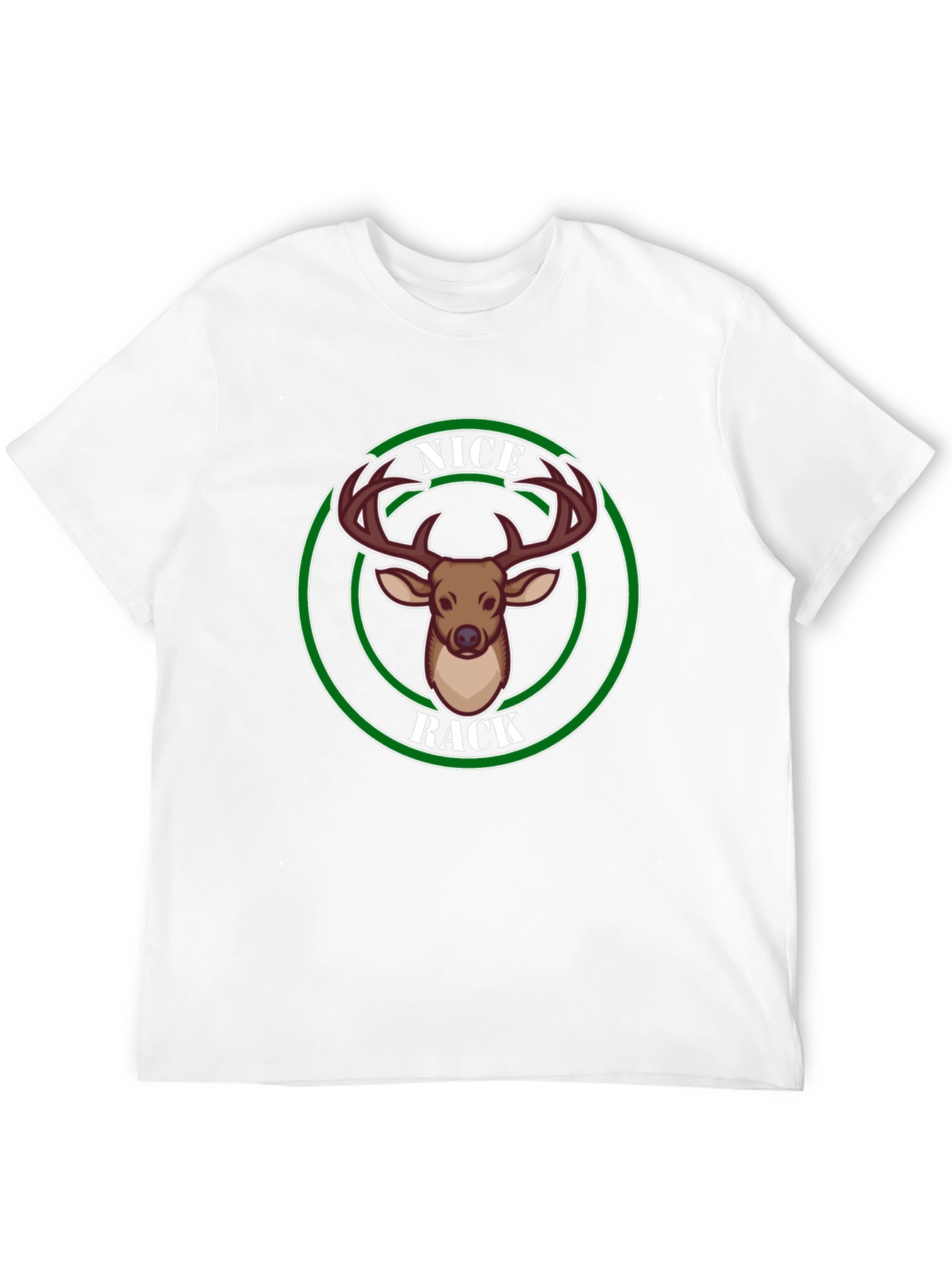 Camiseta Negra Nice Rack Ciervo Divertida Hombre