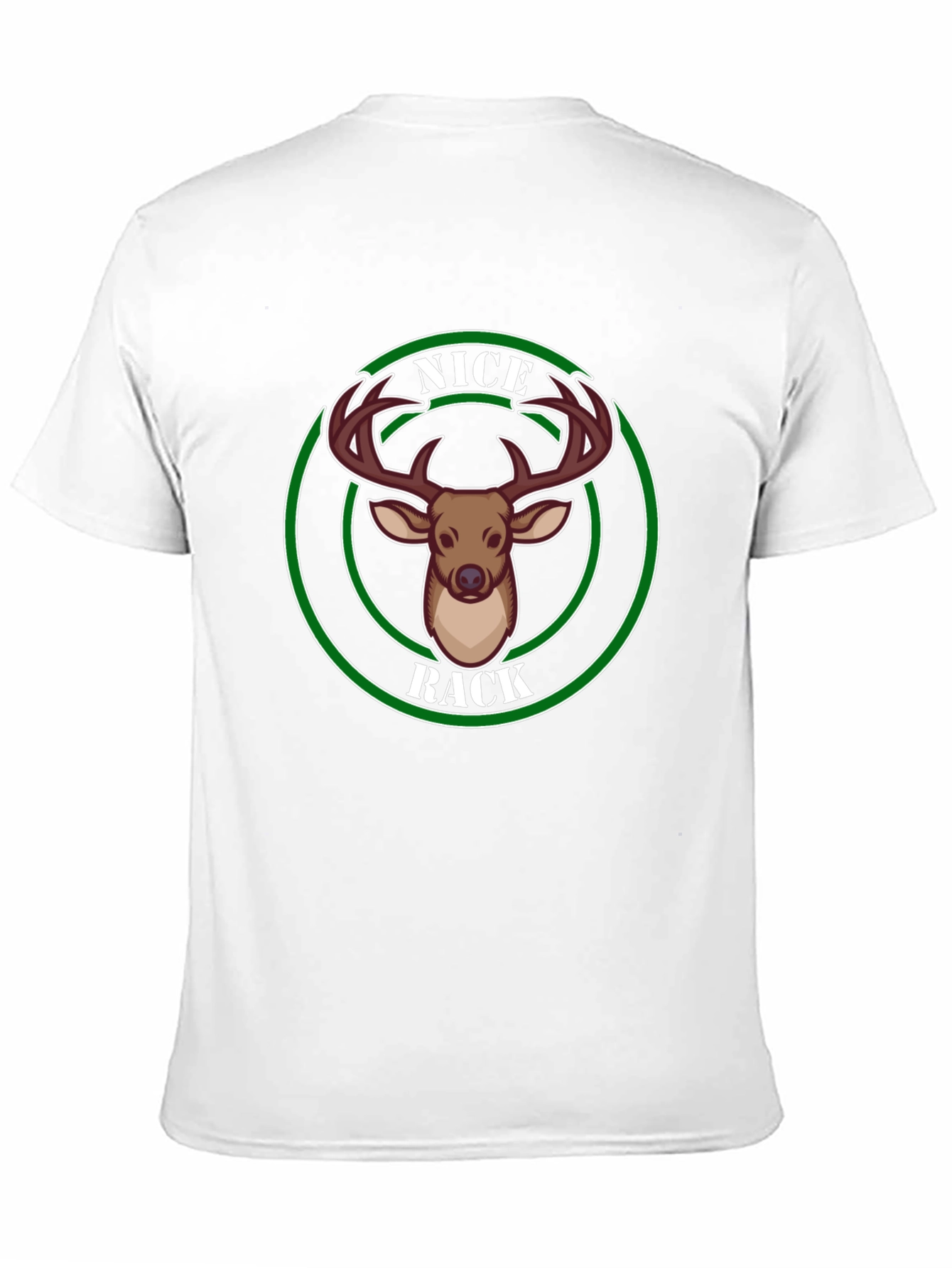 Camiseta Negra Nice Rack Ciervo Divertida Hombre