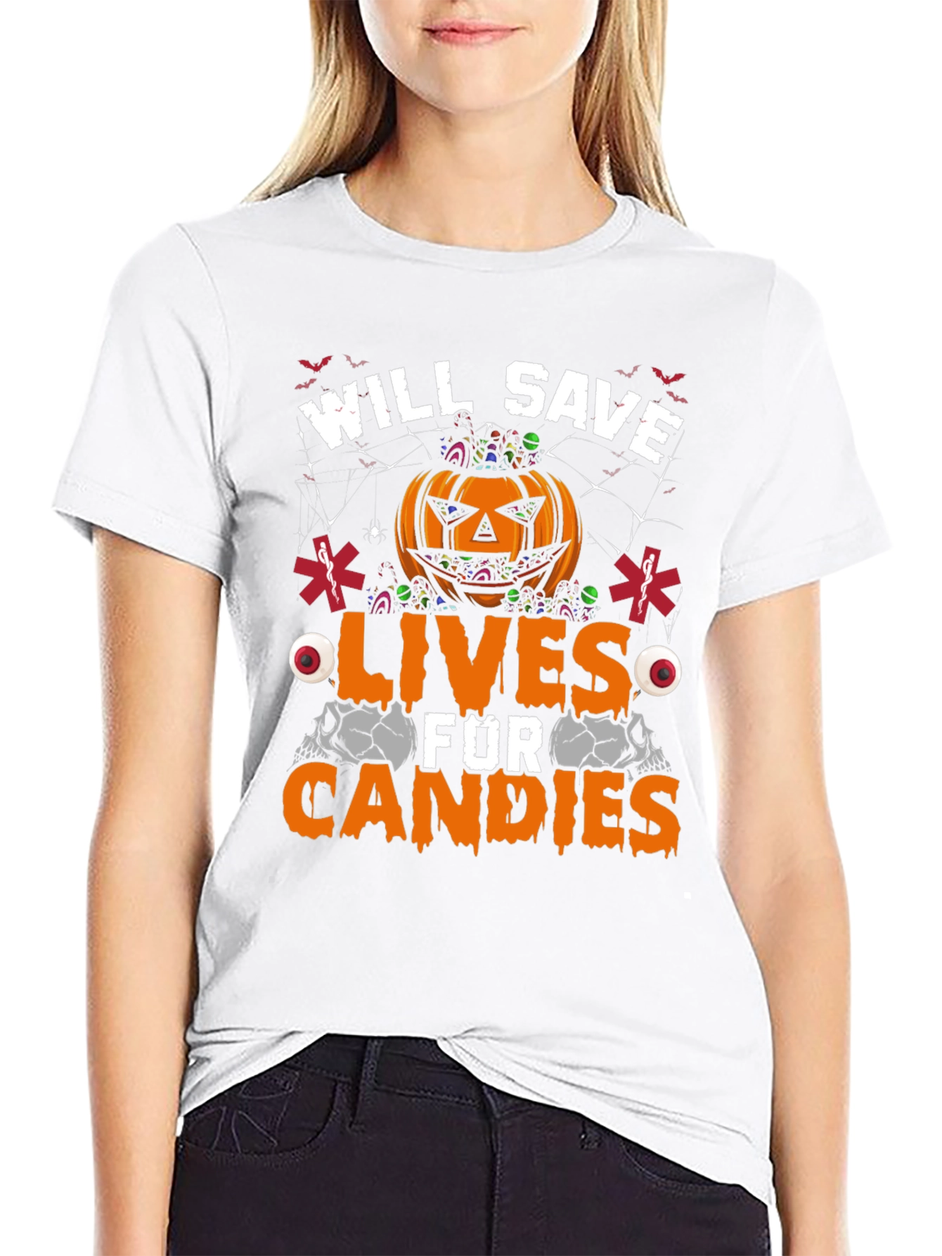 Camiseta Halloween Paramédico: ¡Salvaré Vidas Por Dulces!