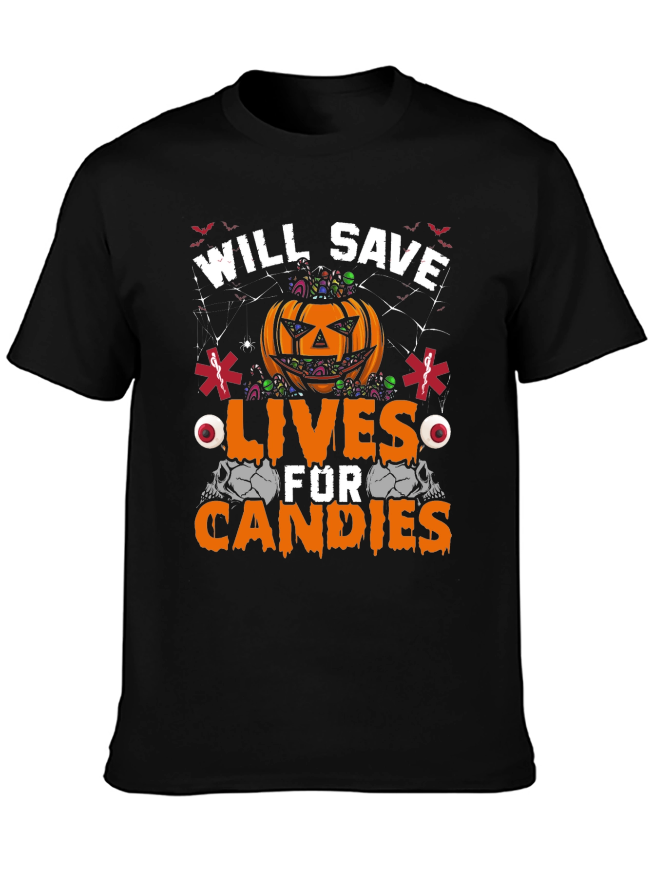 Camiseta Halloween Paramédico: ¡Salvaré Vidas Por Dulces!