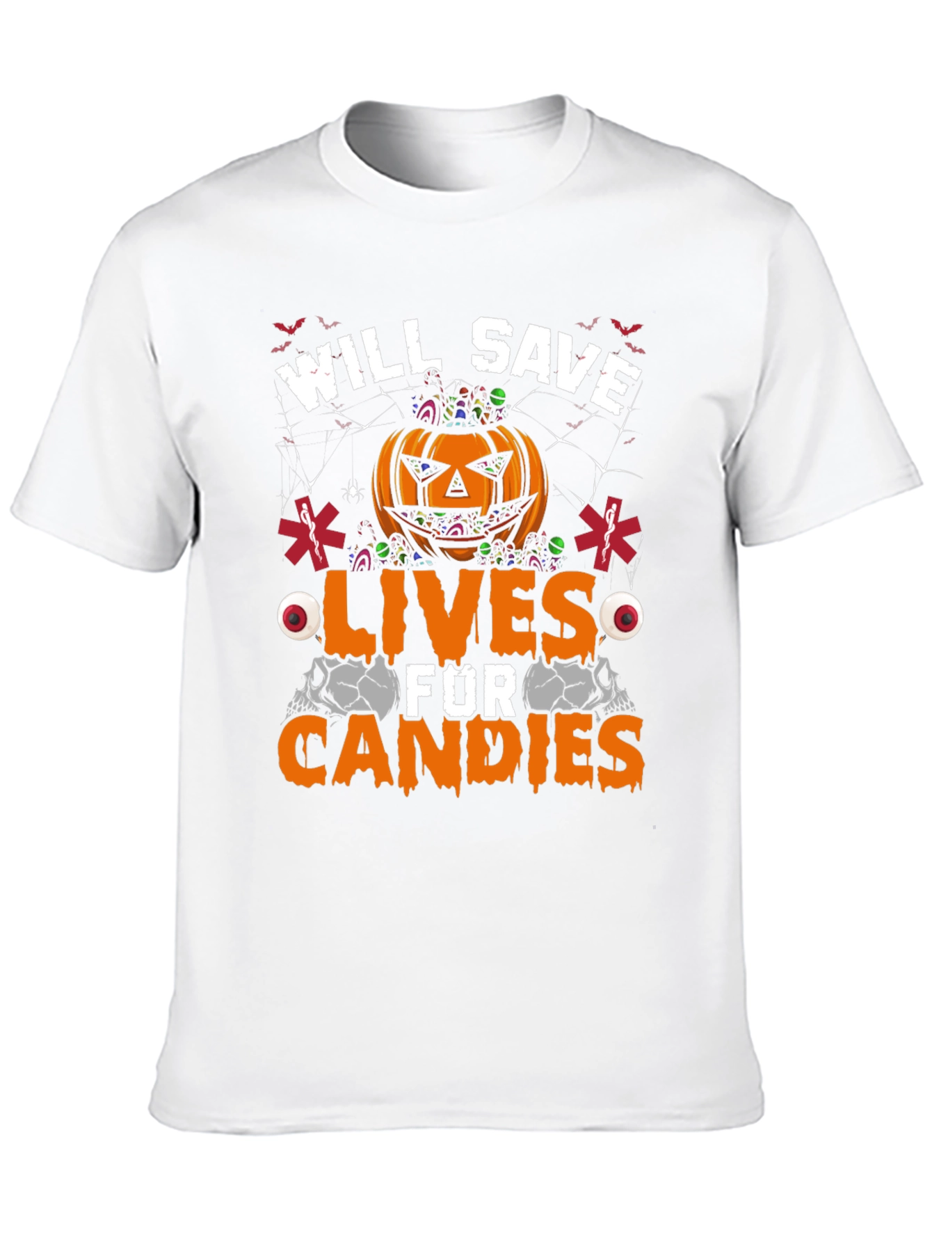 Camiseta Halloween Paramédico: ¡Salvaré Vidas Por Dulces!