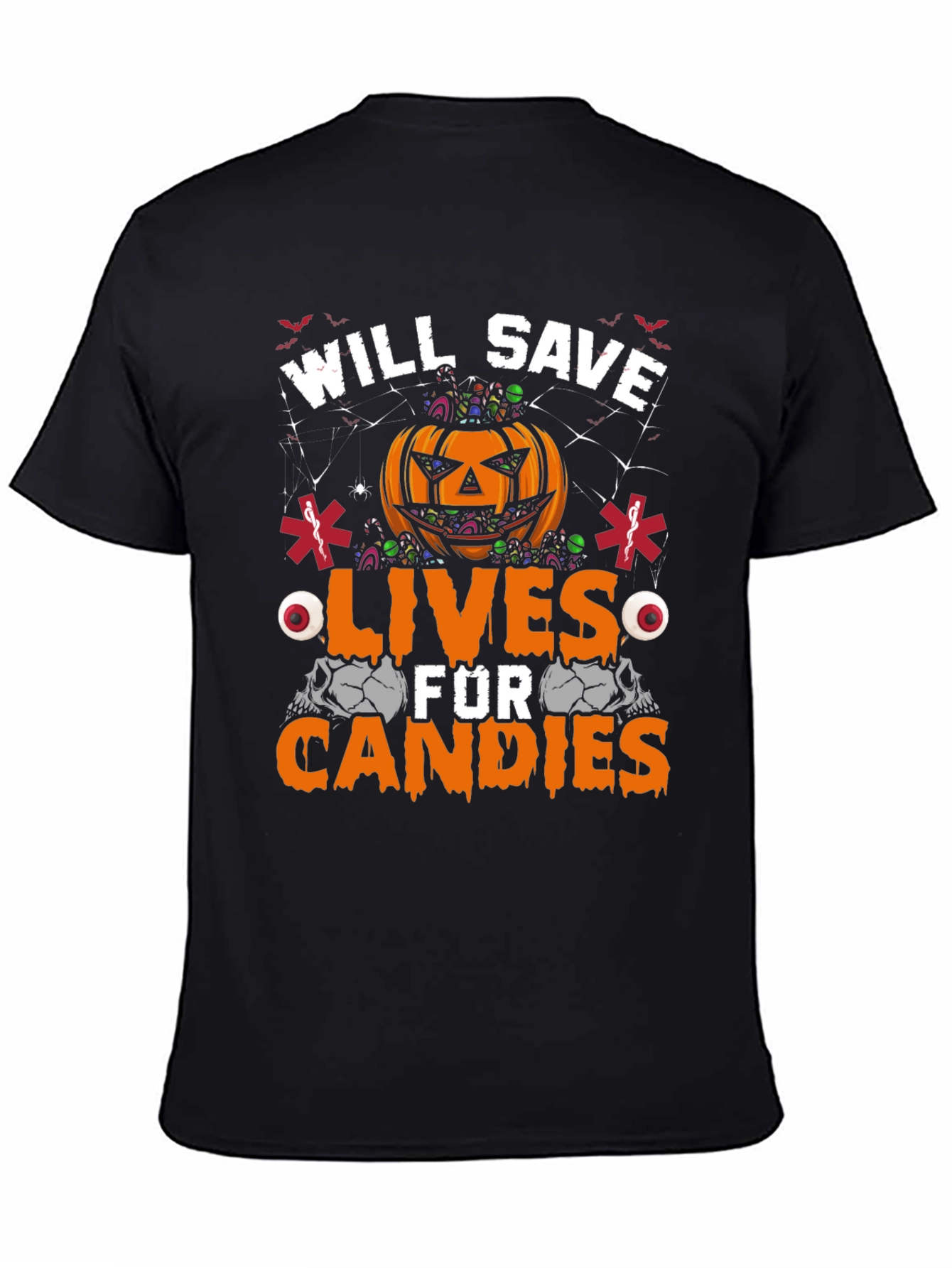Camiseta Halloween Paramédico: ¡Salvaré Vidas Por Dulces!