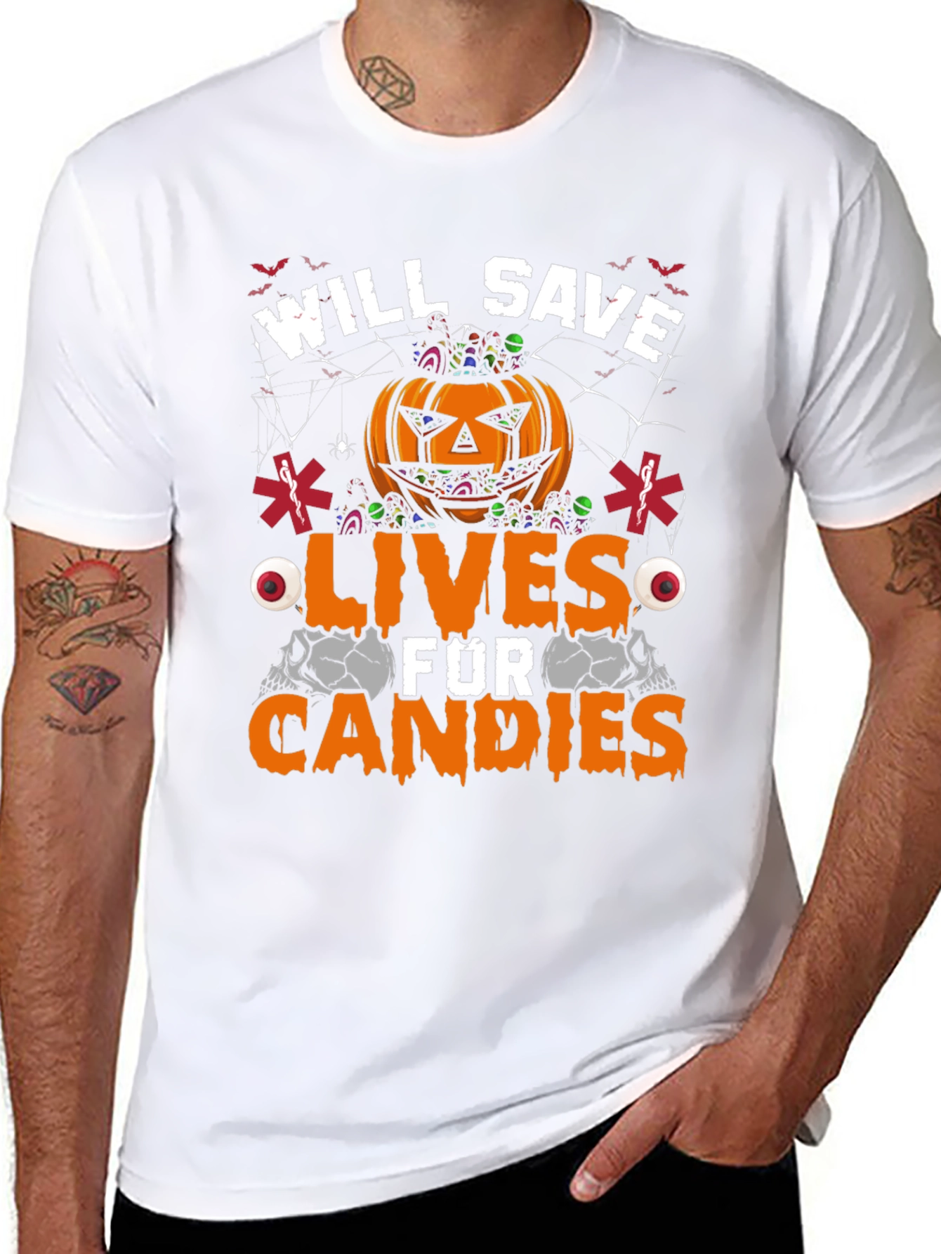 Camiseta Halloween Paramédico: ¡Salvaré Vidas Por Dulces!