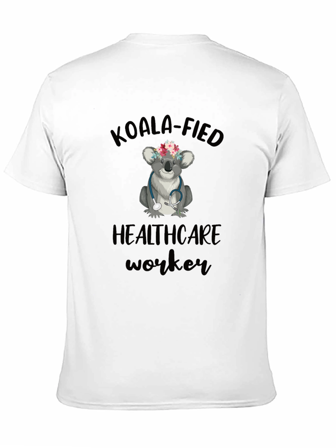 Camiseta Negra Koala Healthcare Worker