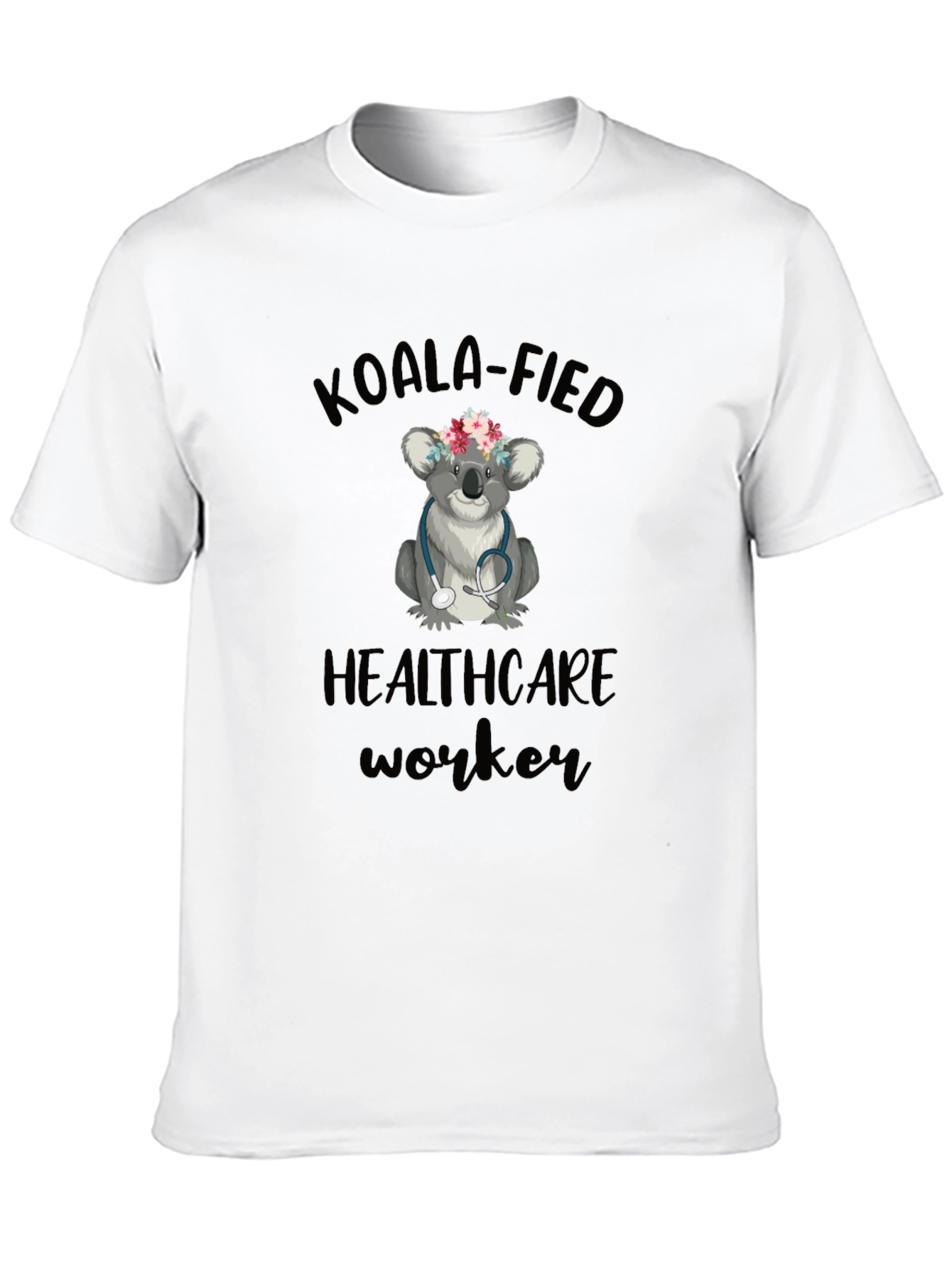 Camiseta Negra Koala Healthcare Worker