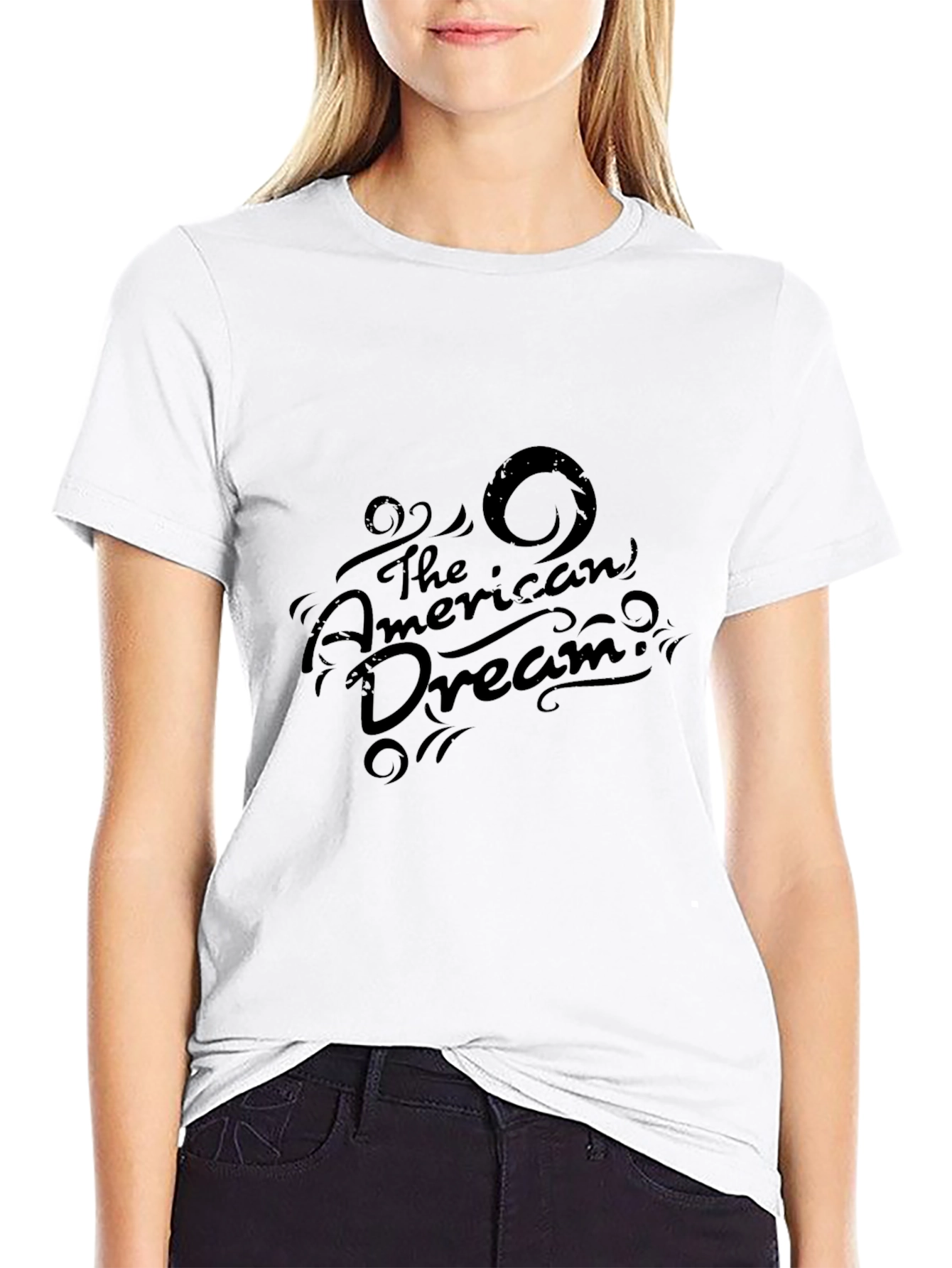 Camiseta Negra The American Dream Casual para Hombre
