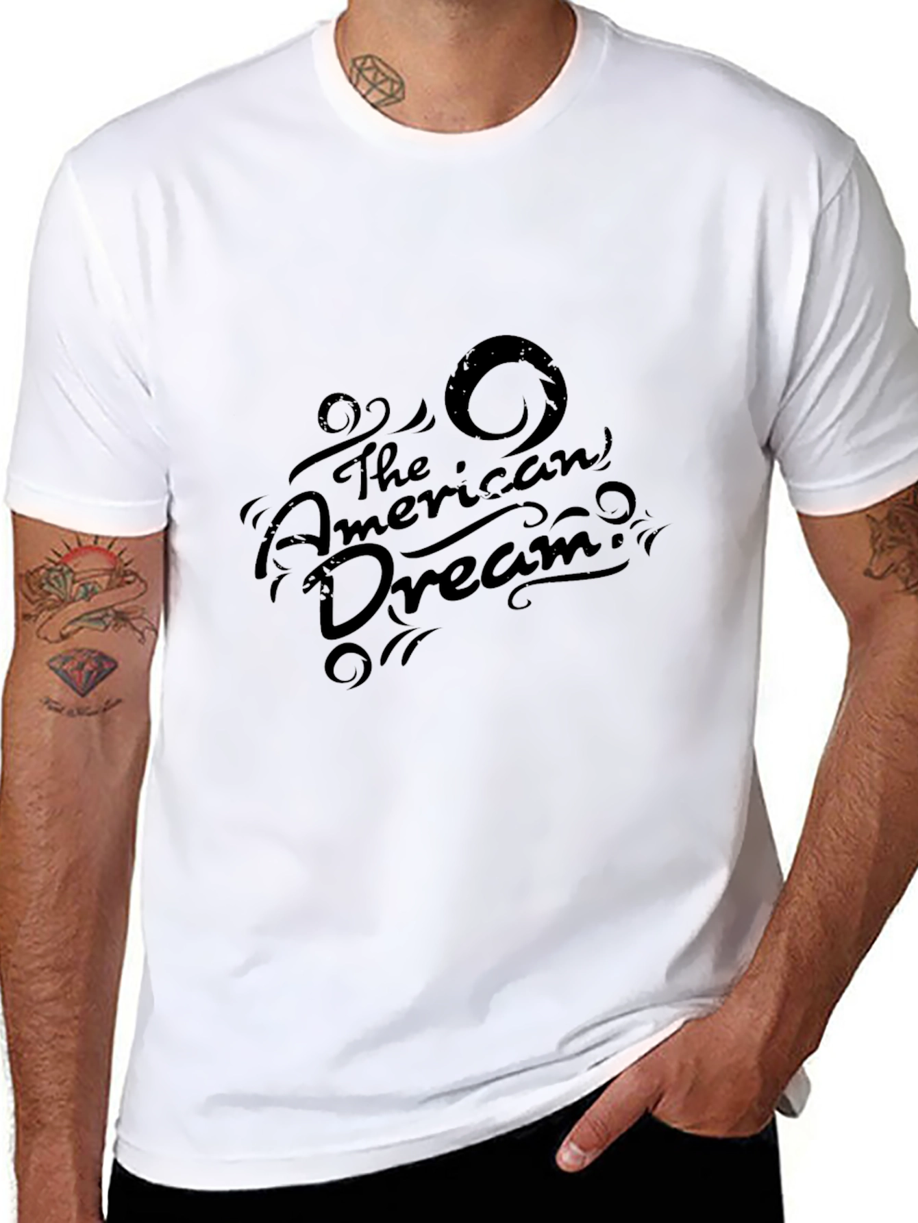 Camiseta Negra The American Dream Casual para Hombre