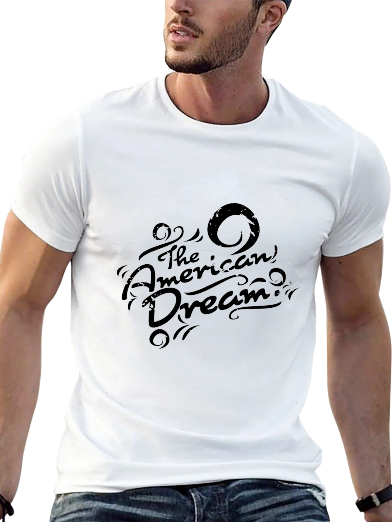 Camiseta Negra The American Dream Casual para Hombre